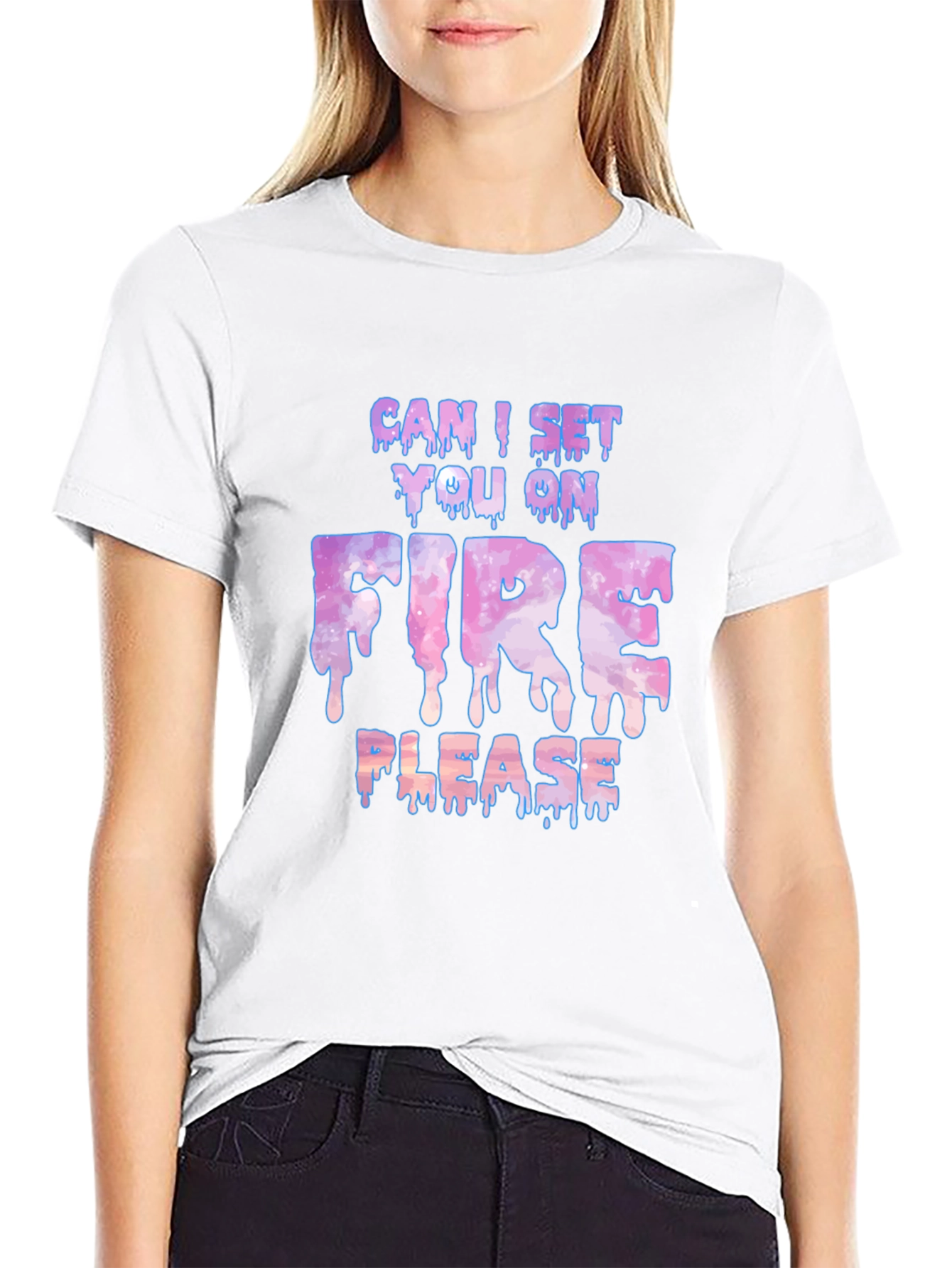 Can I Set You On Fire Please Graphic Tee