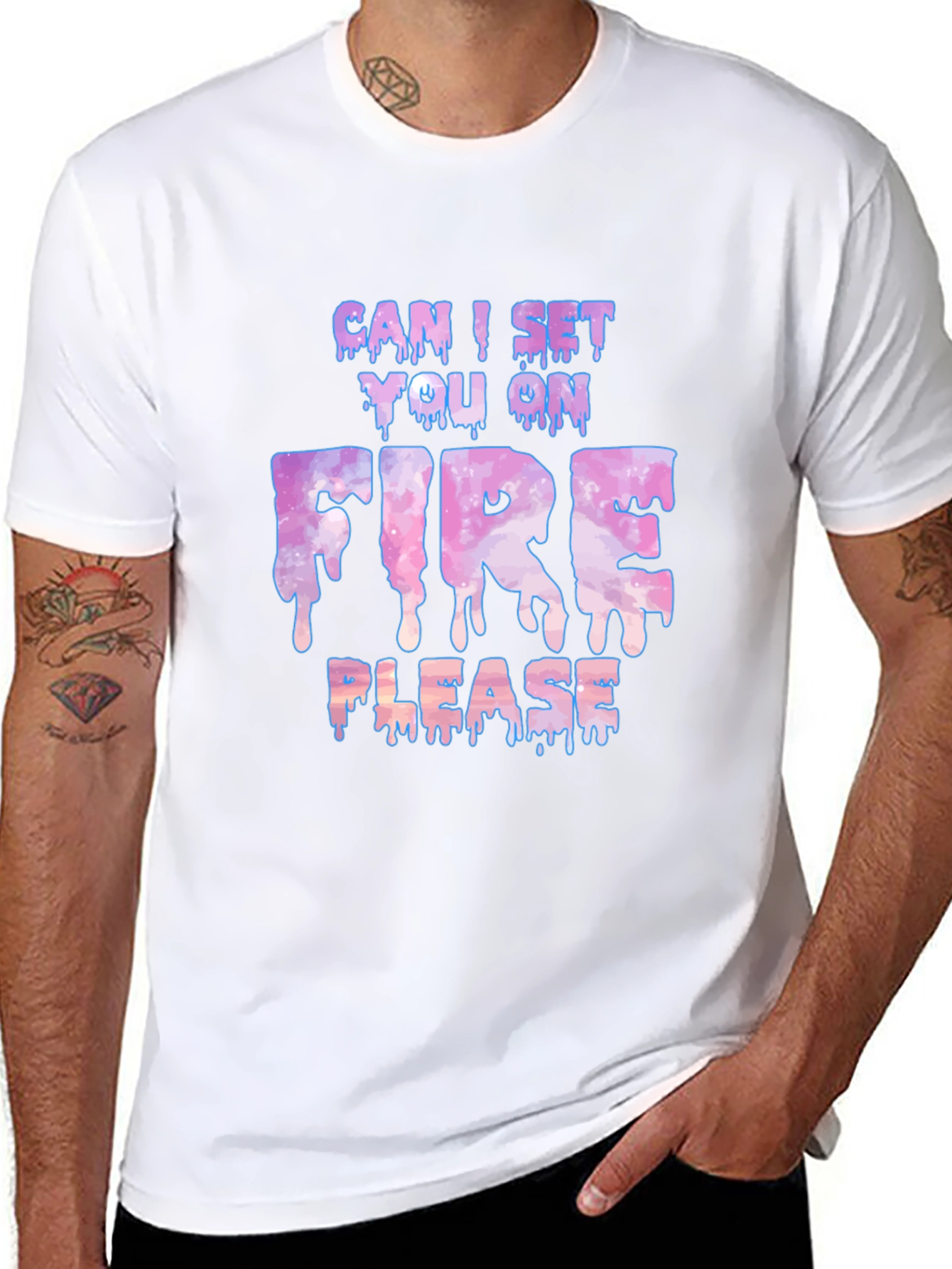 Can I Set You On Fire Please Graphic Tee