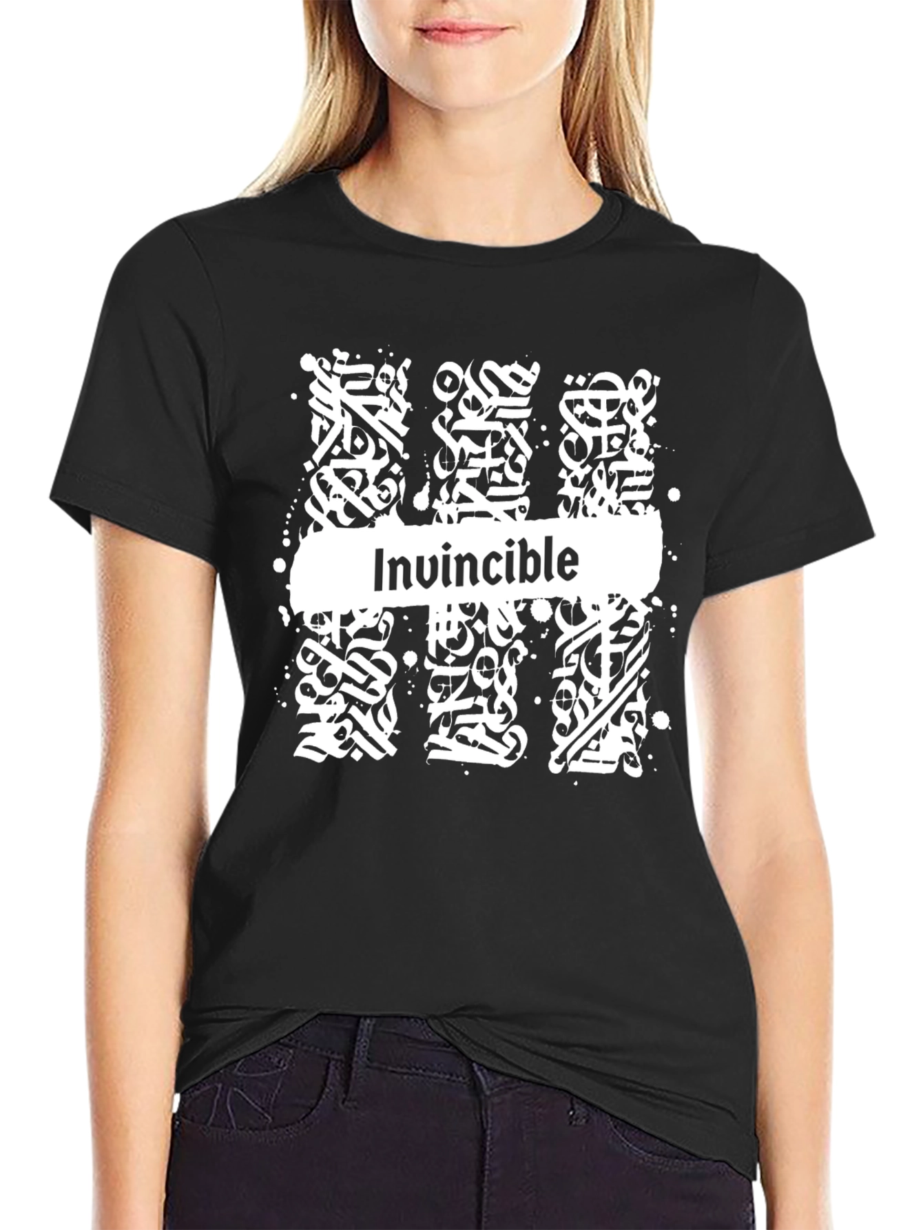 Invincible Graphic Print Black T-Shirt