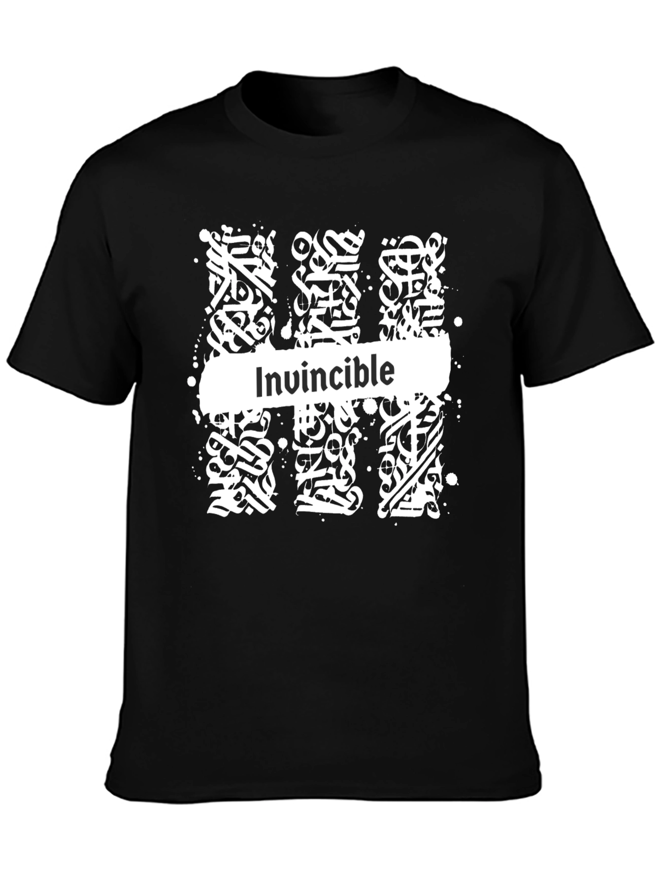 Invincible Graphic Print Black T-Shirt