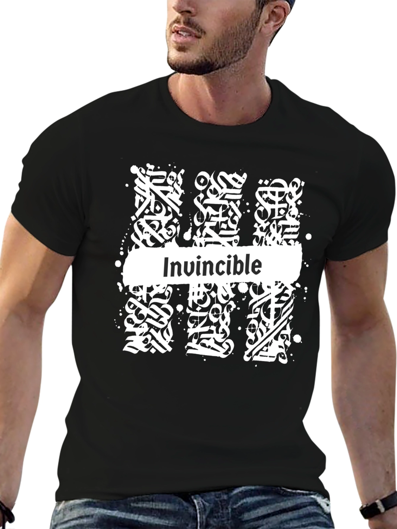 Invincible Graphic Print Black T-Shirt