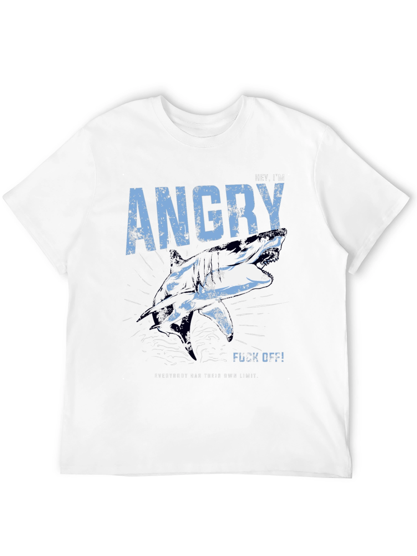 Angry Shark Graphic T-Shirt - Mens Black Tee