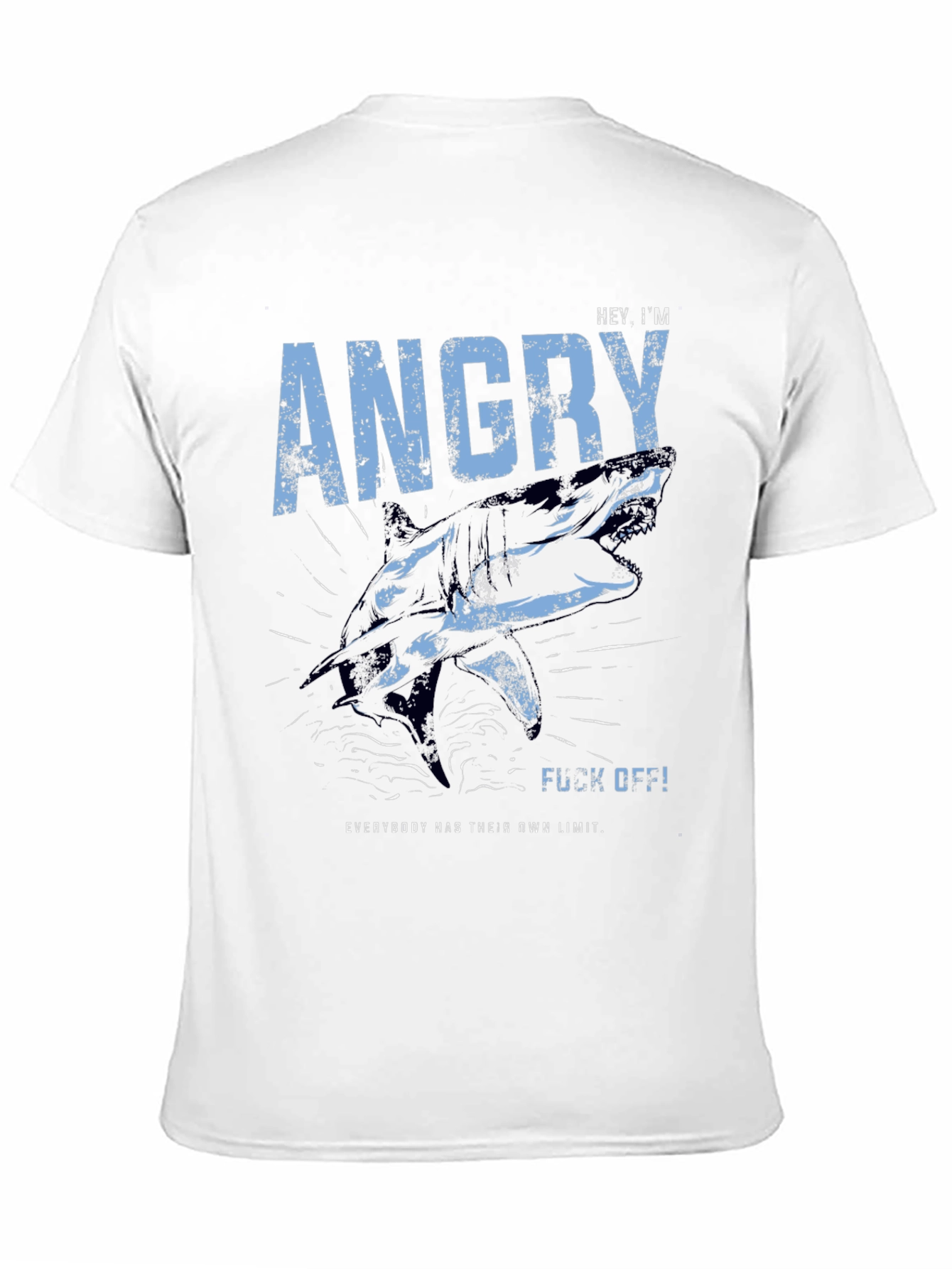 Angry Shark Graphic T-Shirt - Mens Black Tee