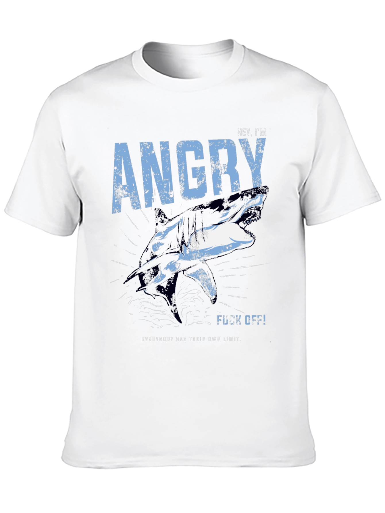 Angry Shark Graphic T-Shirt - Mens Black Tee