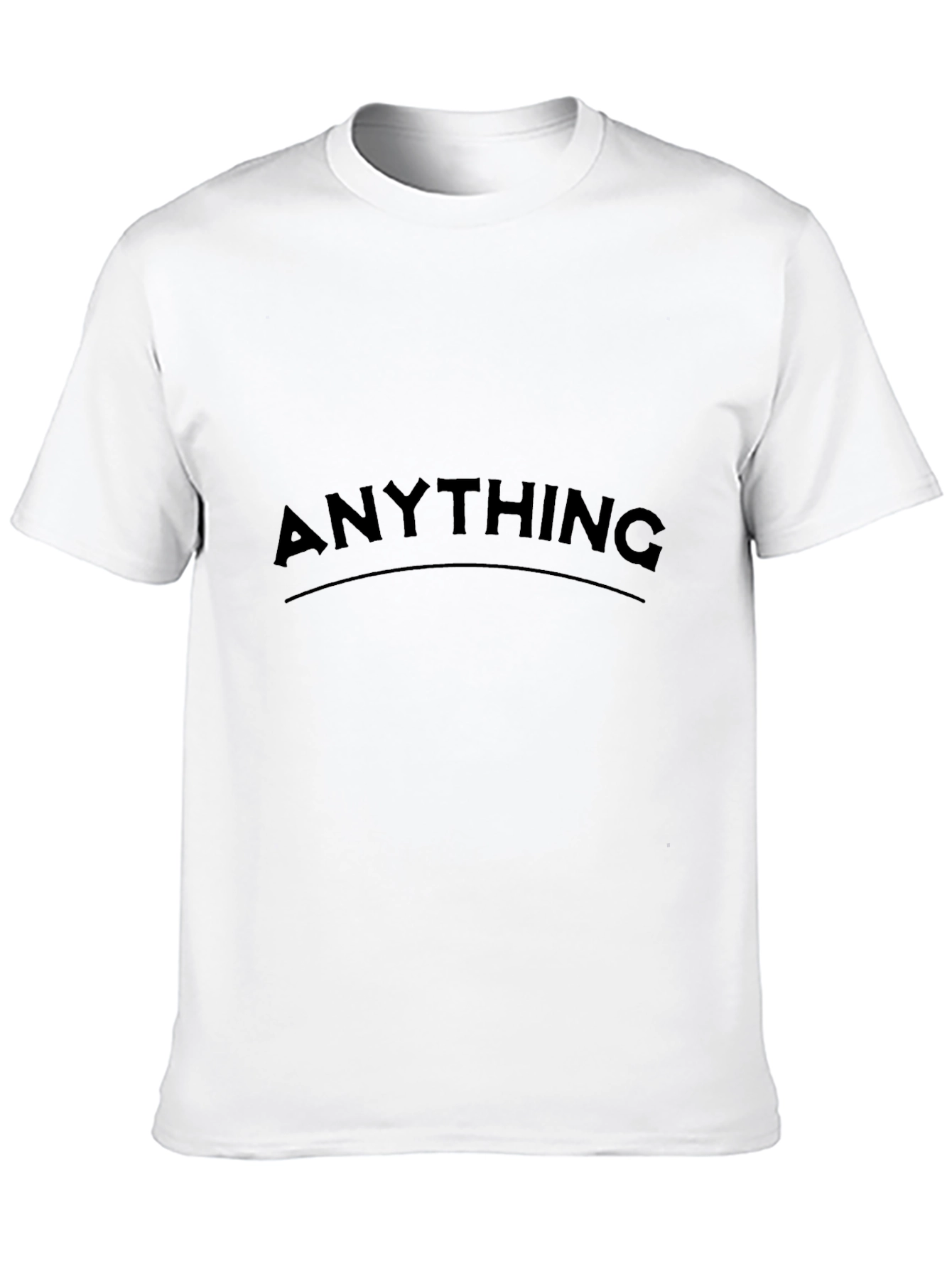 Anything Graphic T-Shirt - Black Crew Neck Tee