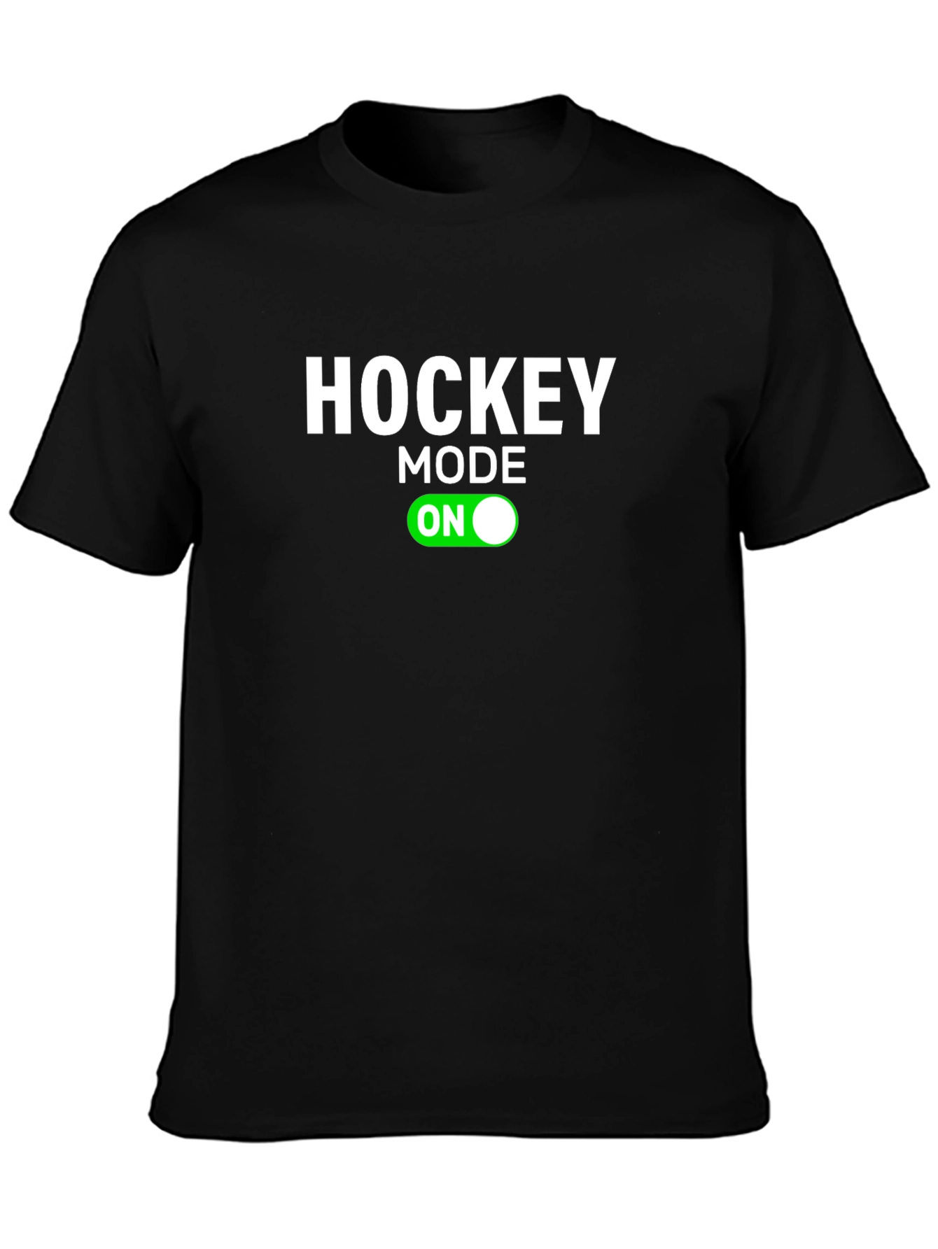 Hockey Mode ON Black T-Shirt