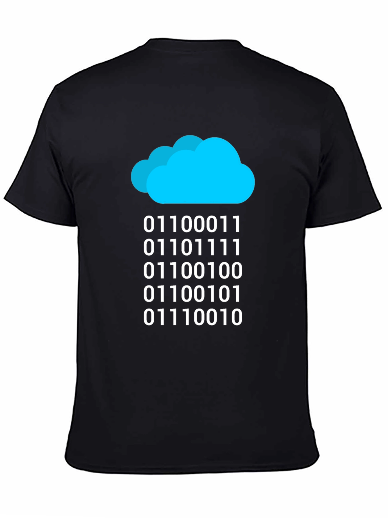 Cloud Binary Code T-Shirt - Data Geek Style