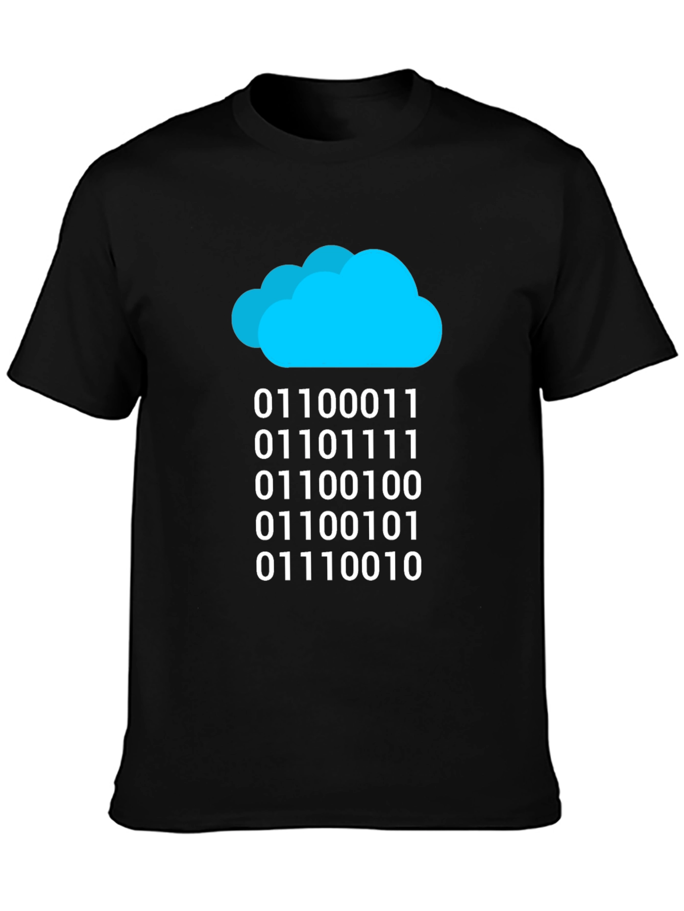 Cloud Binary Code T-Shirt - Data Geek Style