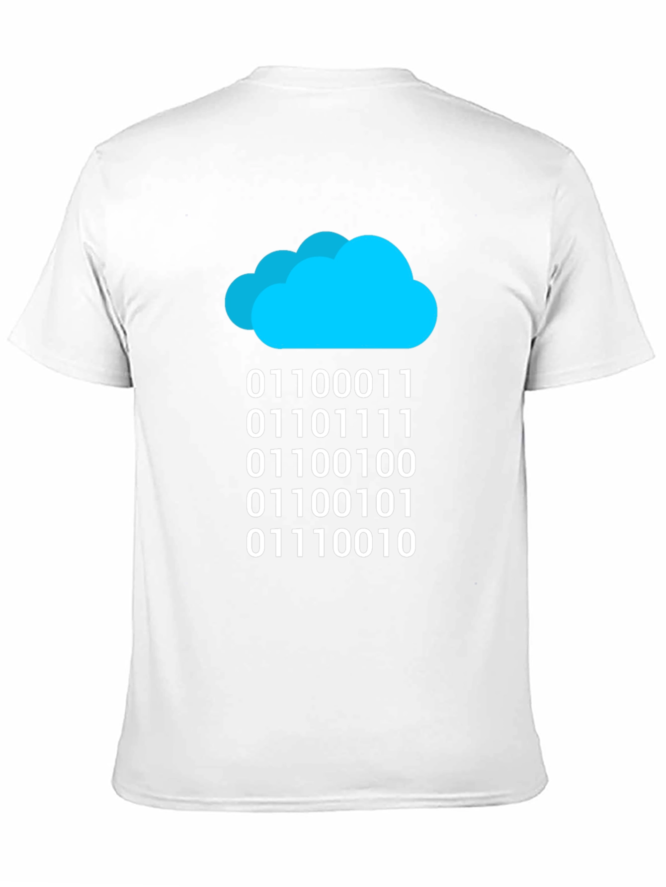 Cloud Binary Code T-Shirt - Data Geek Style