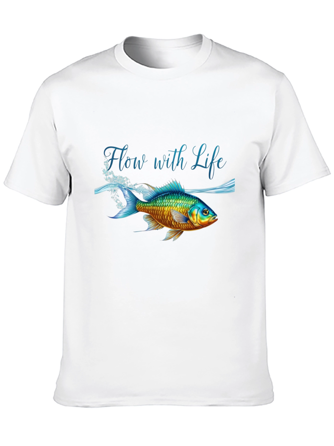Flow With Life Fish Graphic T-Shirt