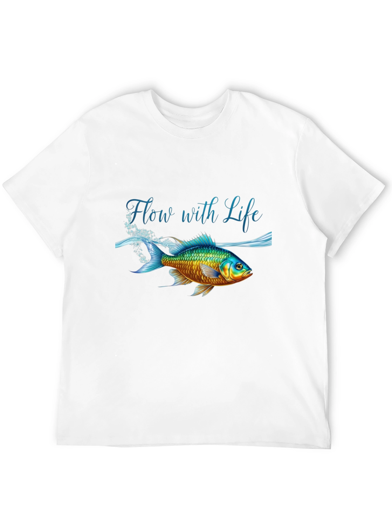 Flow With Life Fish Graphic T-Shirt