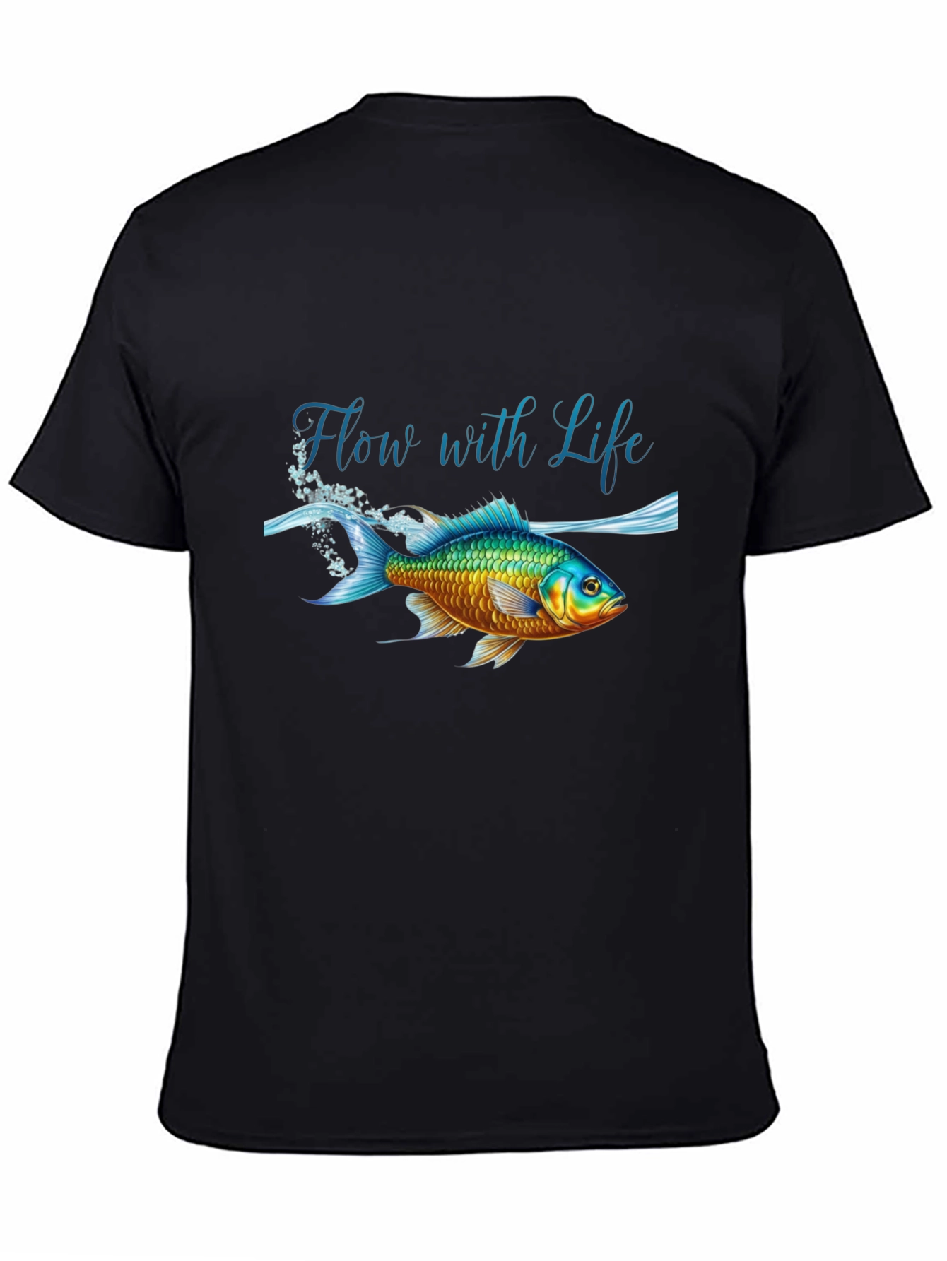 Flow With Life Fish Graphic T-Shirt