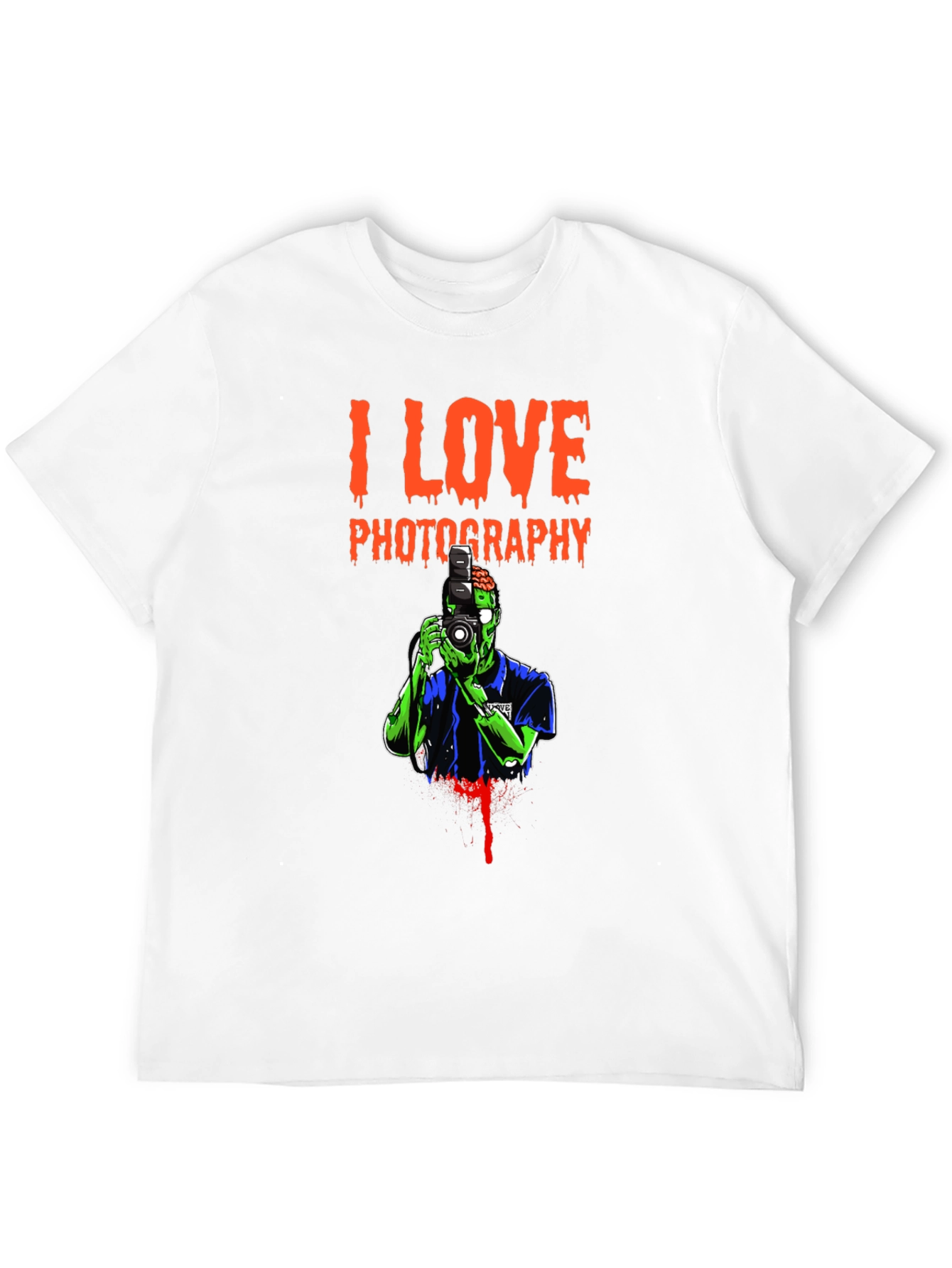 I Love Photography Zombie Graphic T-Shirt