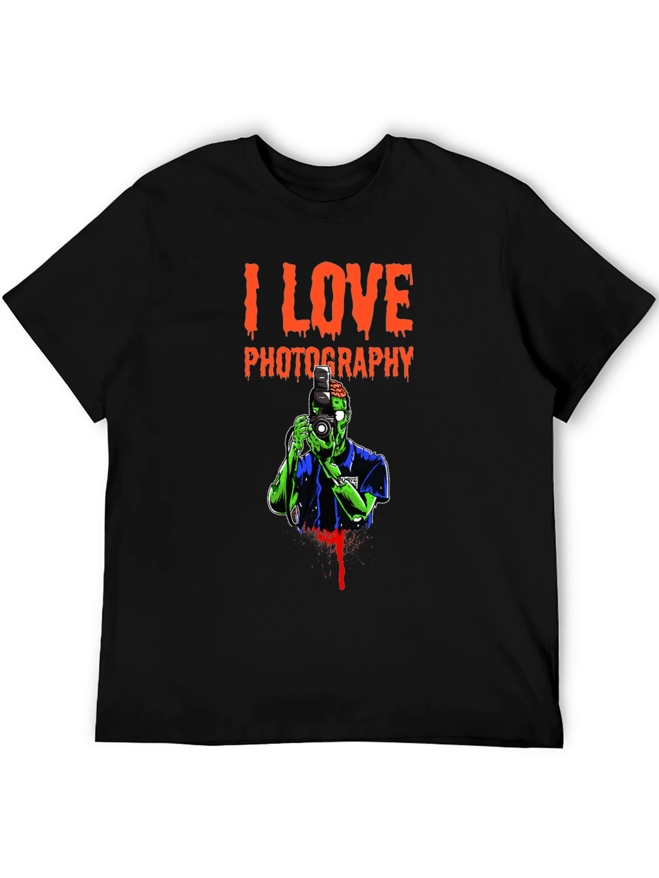 I Love Photography Zombie Graphic T-Shirt