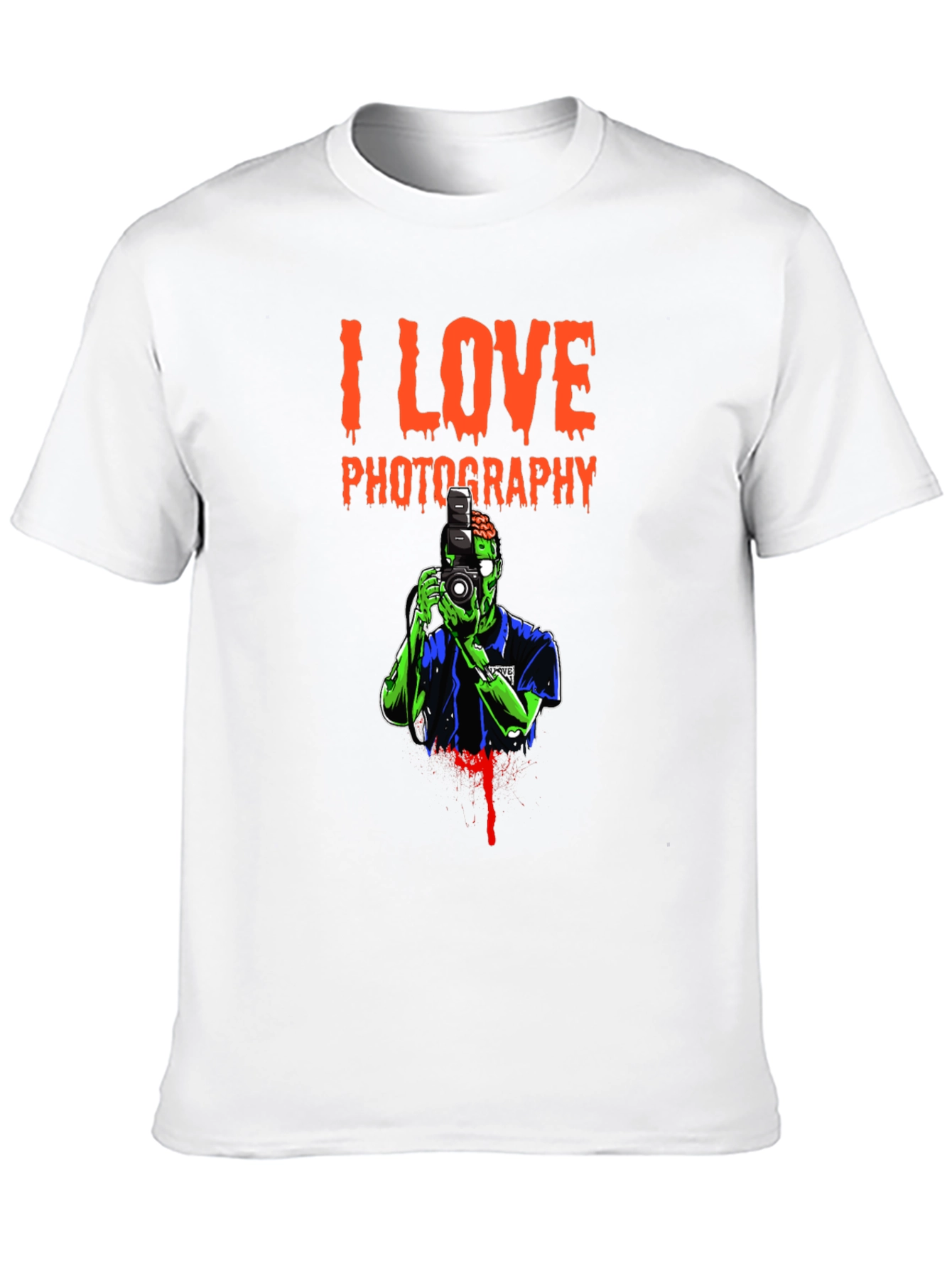 I Love Photography Zombie Graphic T-Shirt