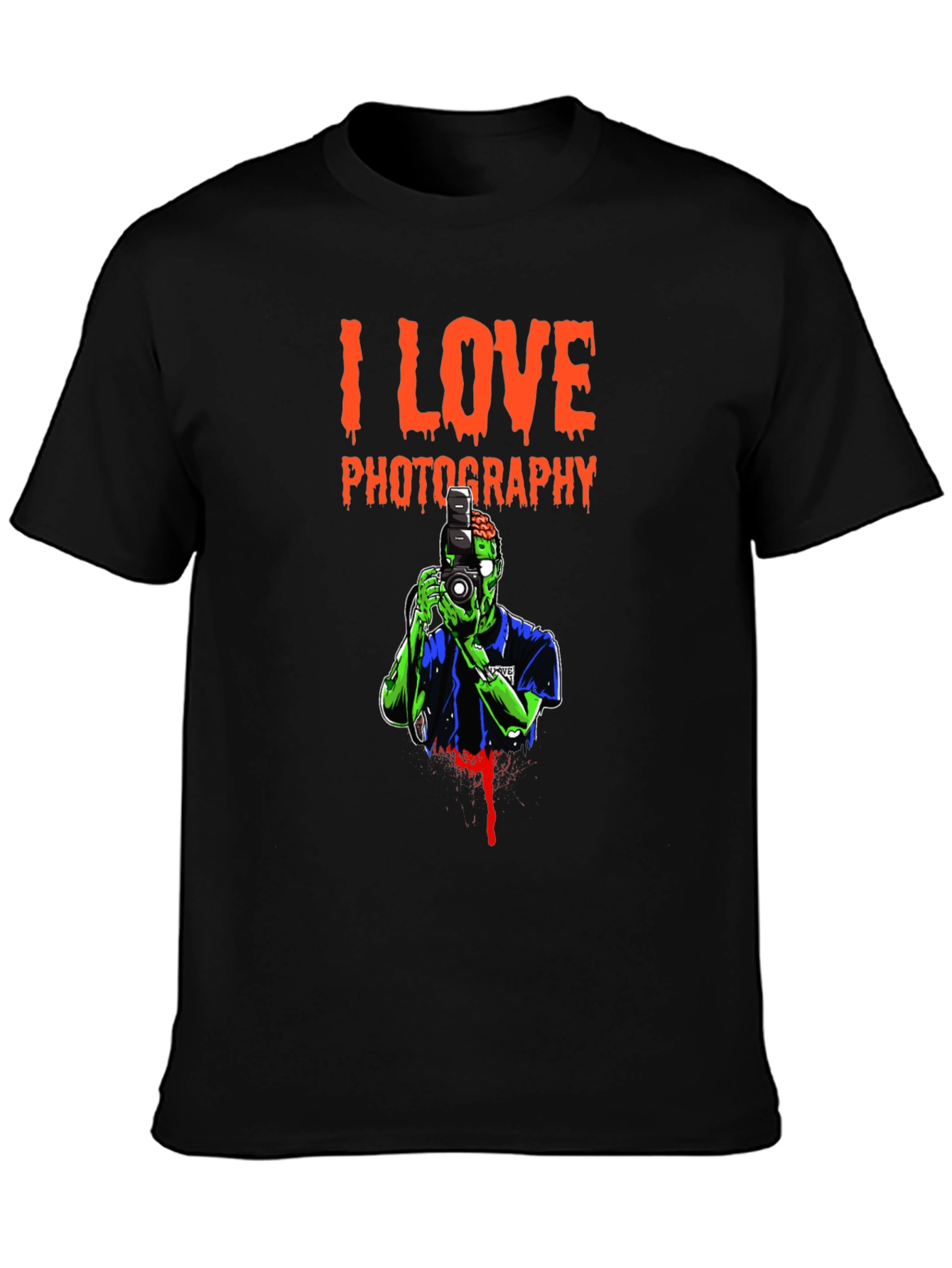 I Love Photography Zombie Graphic T-Shirt