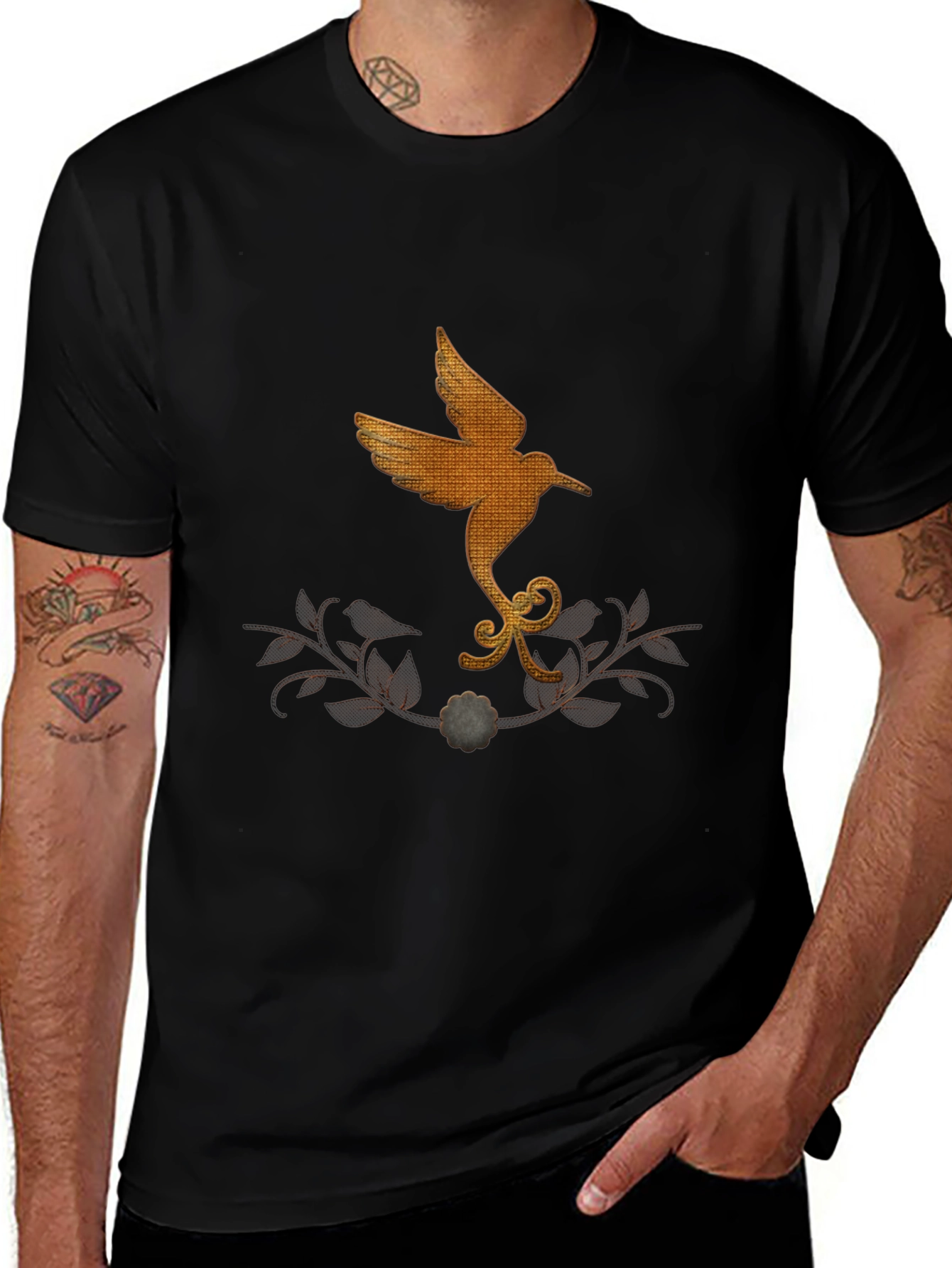 Elegant Bird Graphic T-Shirt - Modern Style