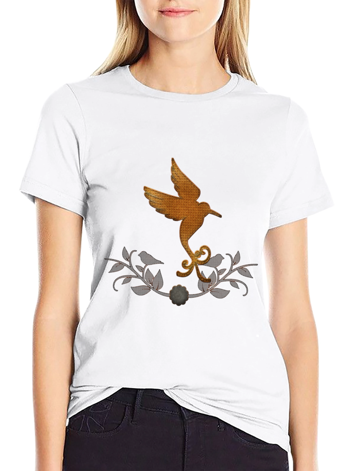 Elegant Bird Graphic T-Shirt - Modern Style