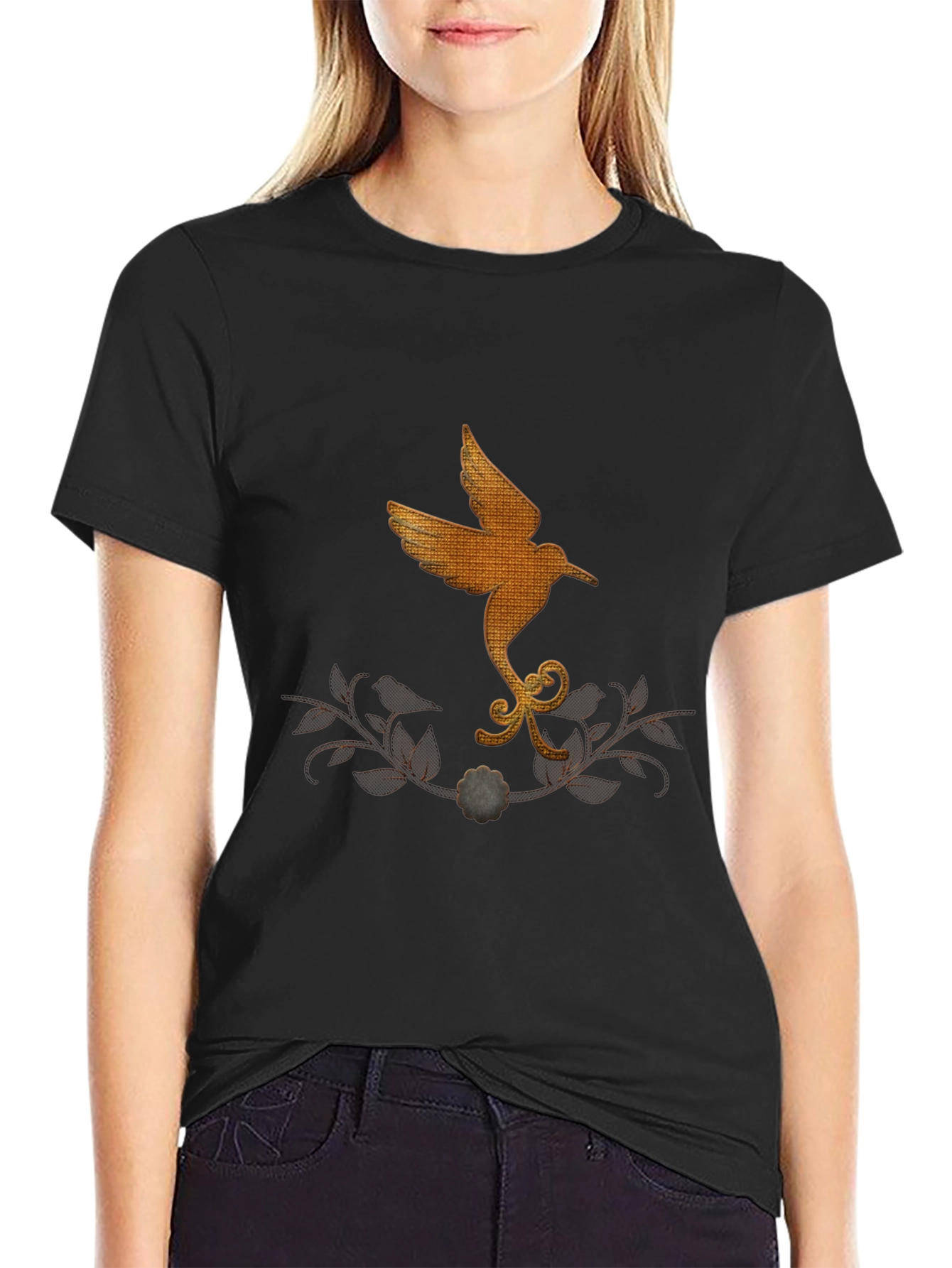 Elegant Bird Graphic T-Shirt - Modern Style