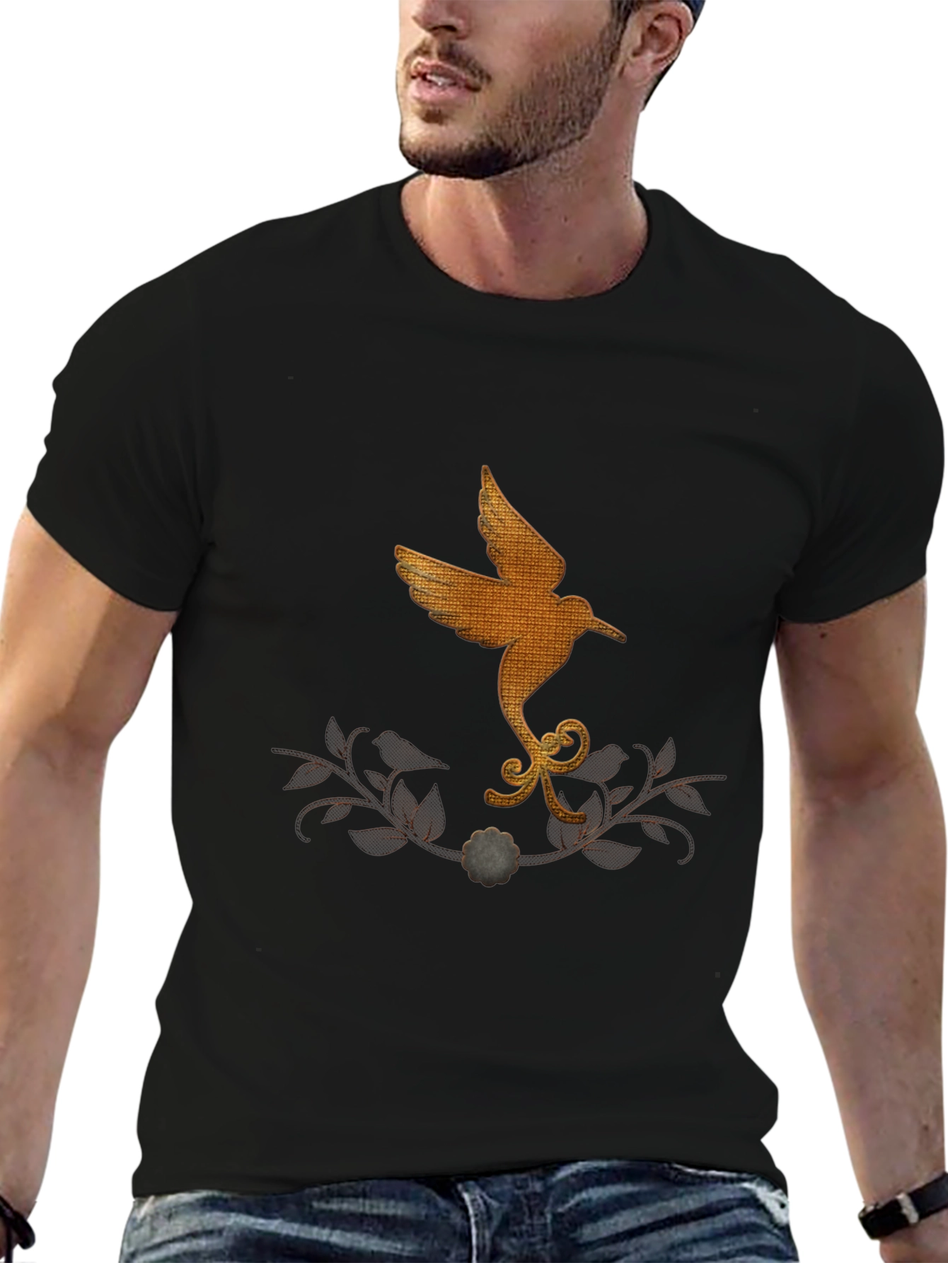 Elegant Bird Graphic T-Shirt - Modern Style