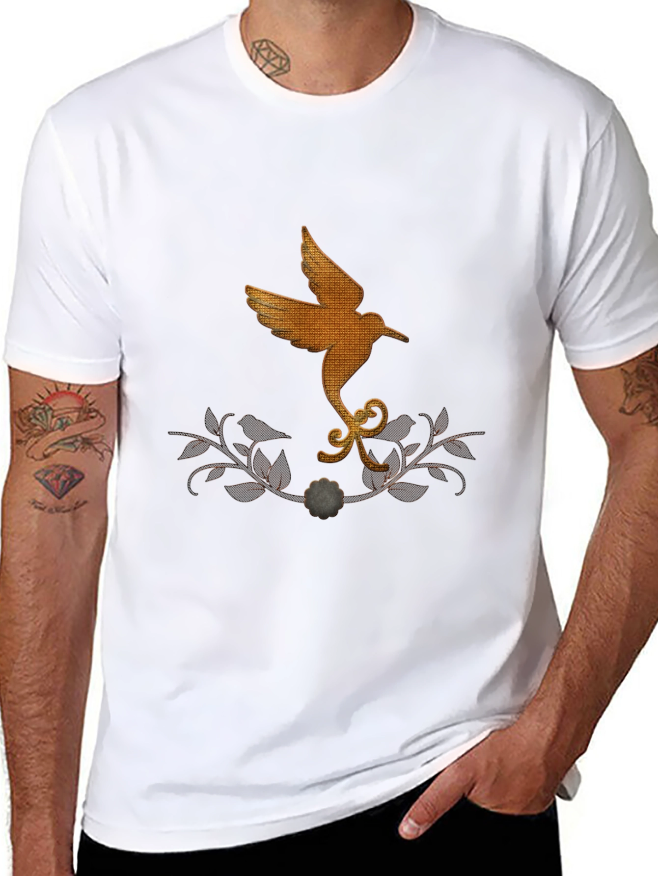 Elegant Bird Graphic T-Shirt - Modern Style