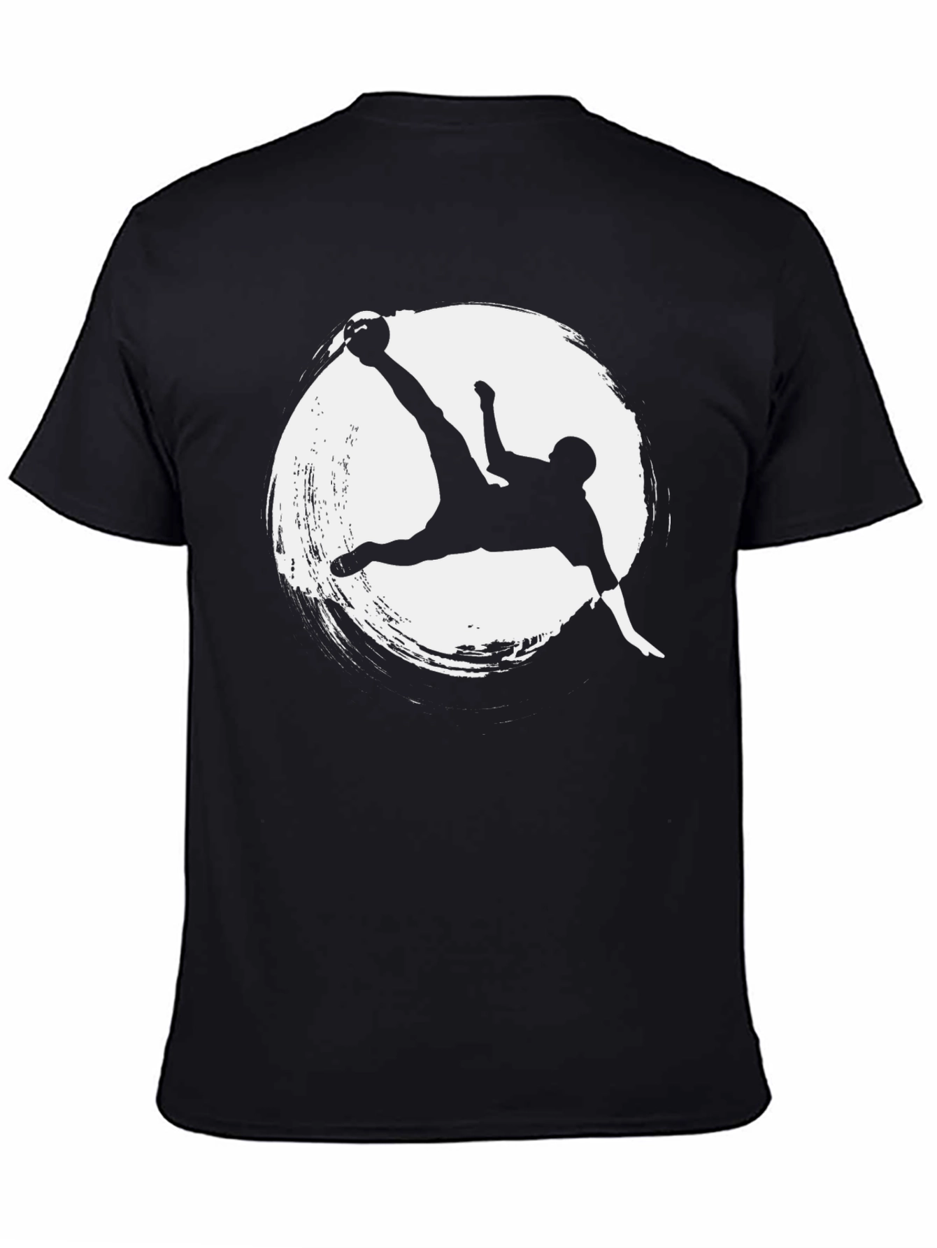 Soccer Kick Graphic Tee - Stylish Mens Black T-Shirt