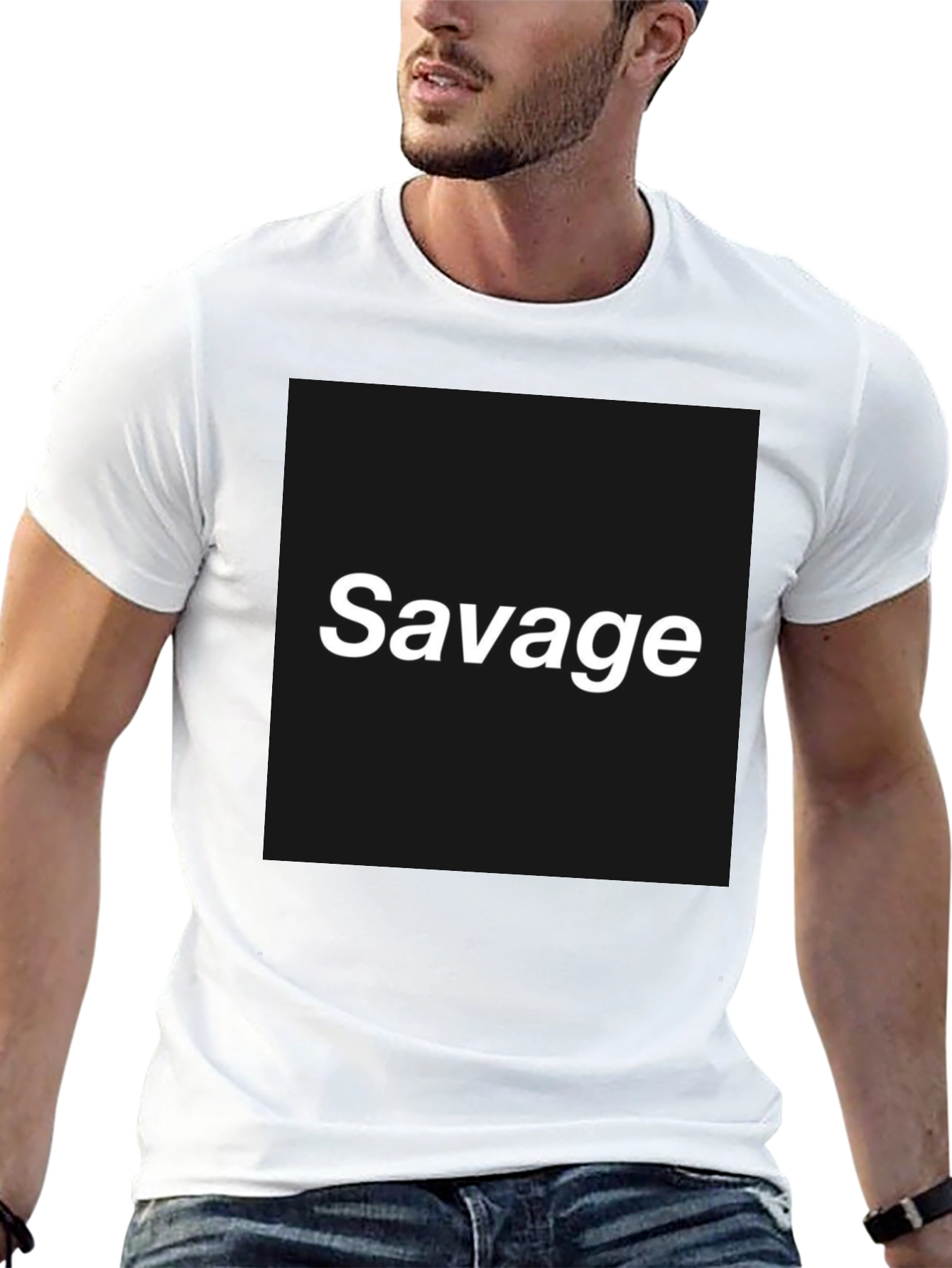 Savage Graphic Tee - Bold Black T-Shirt