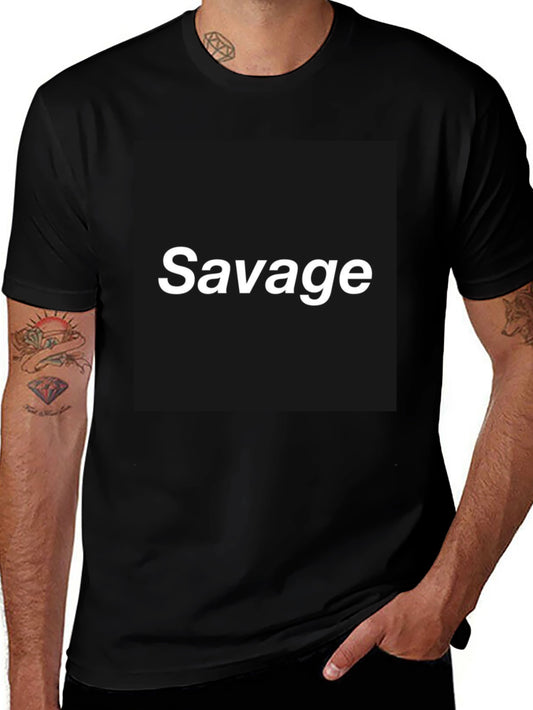 Savage Graphic Tee - Bold Black T-Shirt