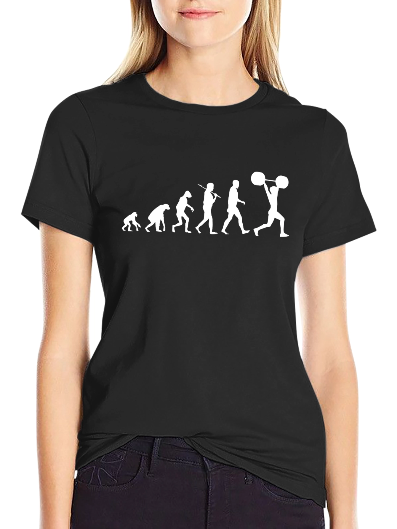 Evolution of Weightlifting Black T-Shirt