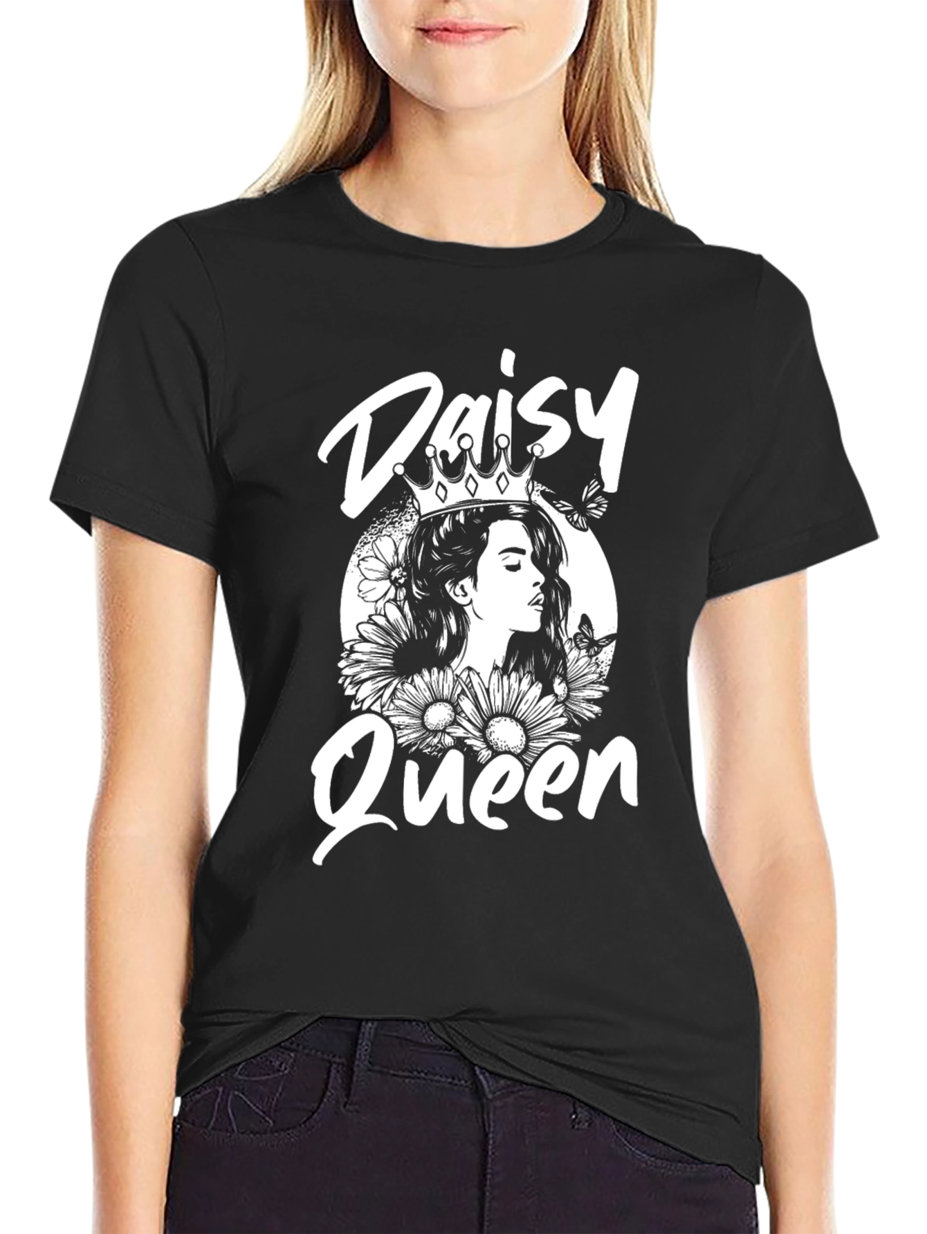 Daisy Queen Graphic Tee - Black T-Shirt