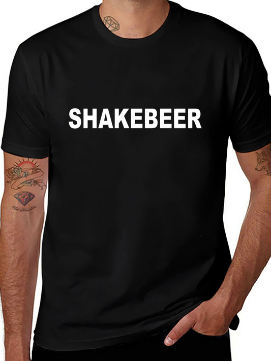 Shakebeer Graphic T-Shirt - Black Casual Tee