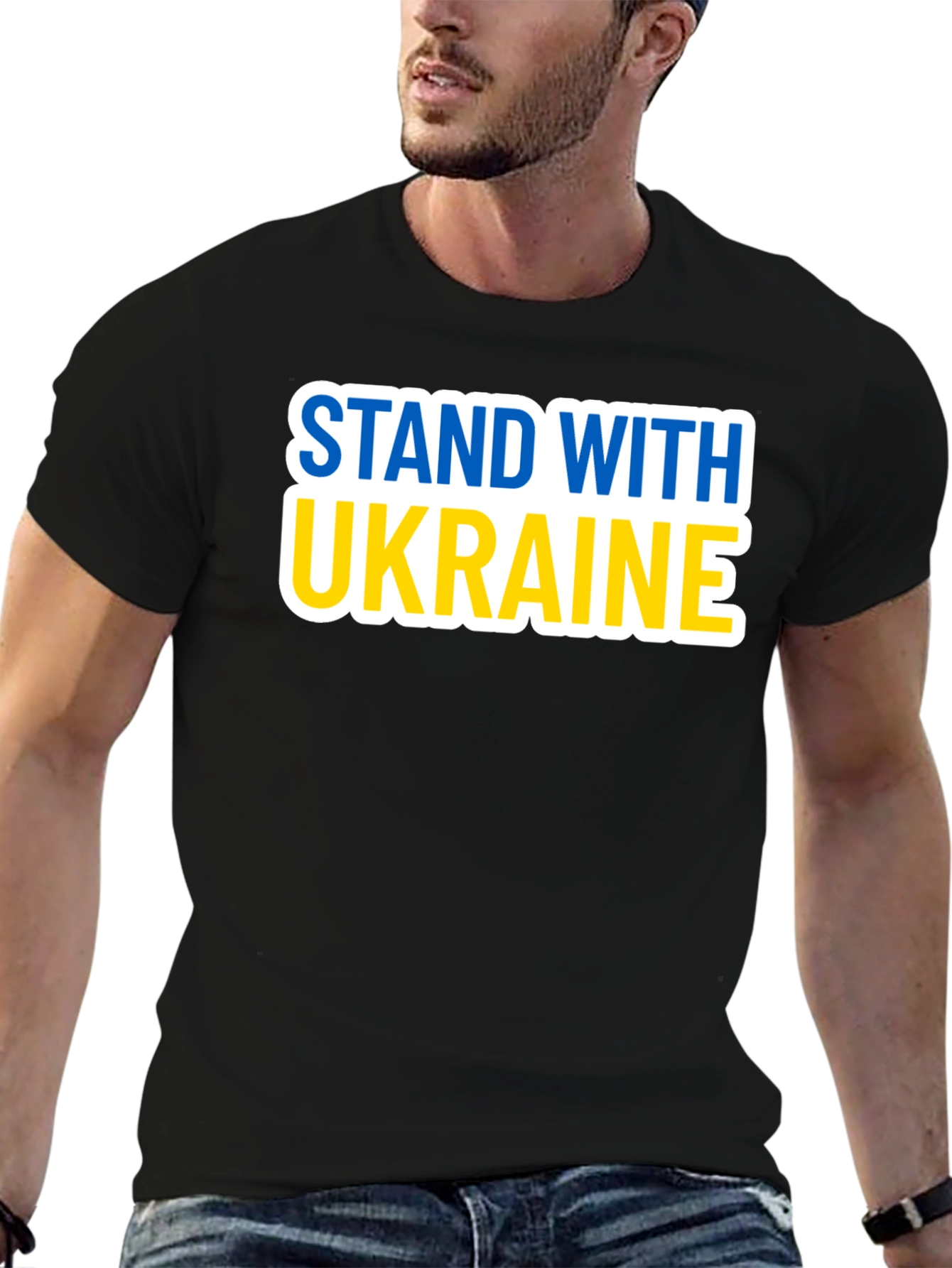 Stand With Ukraine T-Shirt - Black