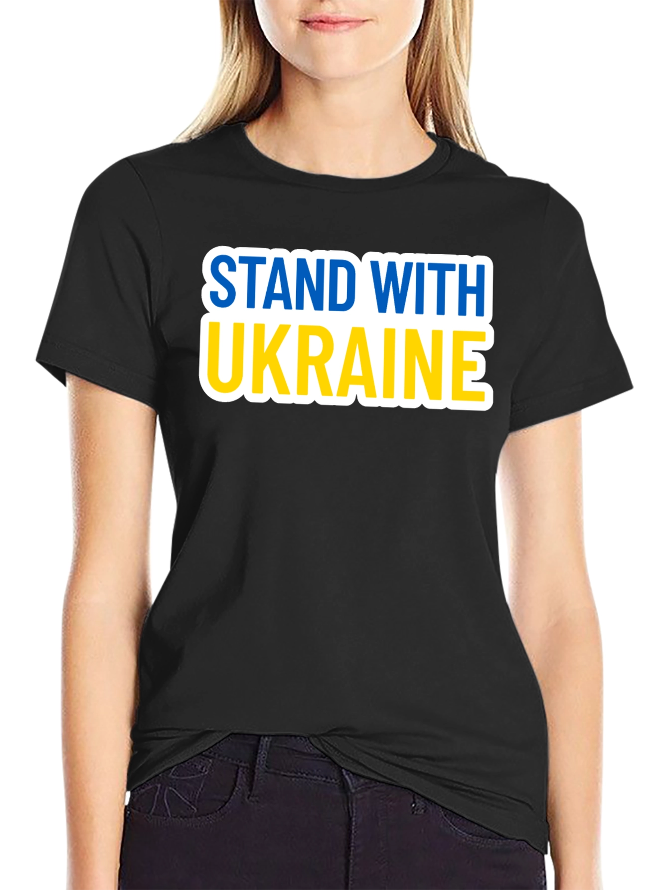 Stand With Ukraine T-Shirt - Black