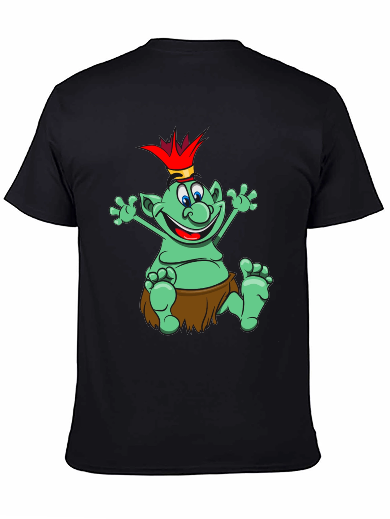 Funny Cartoon Troll King Graphic Tee
