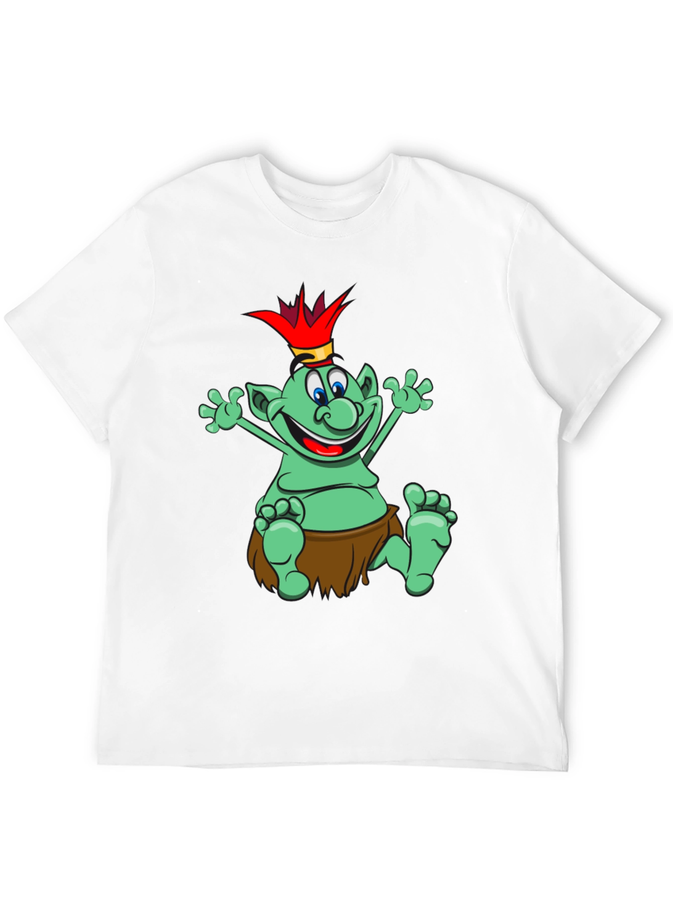 Funny Cartoon Troll King Graphic Tee