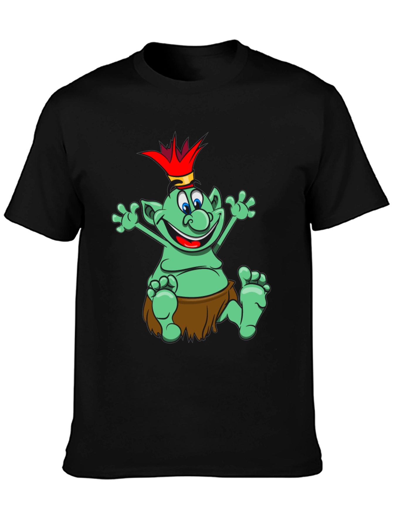 Funny Cartoon Troll King Graphic Tee