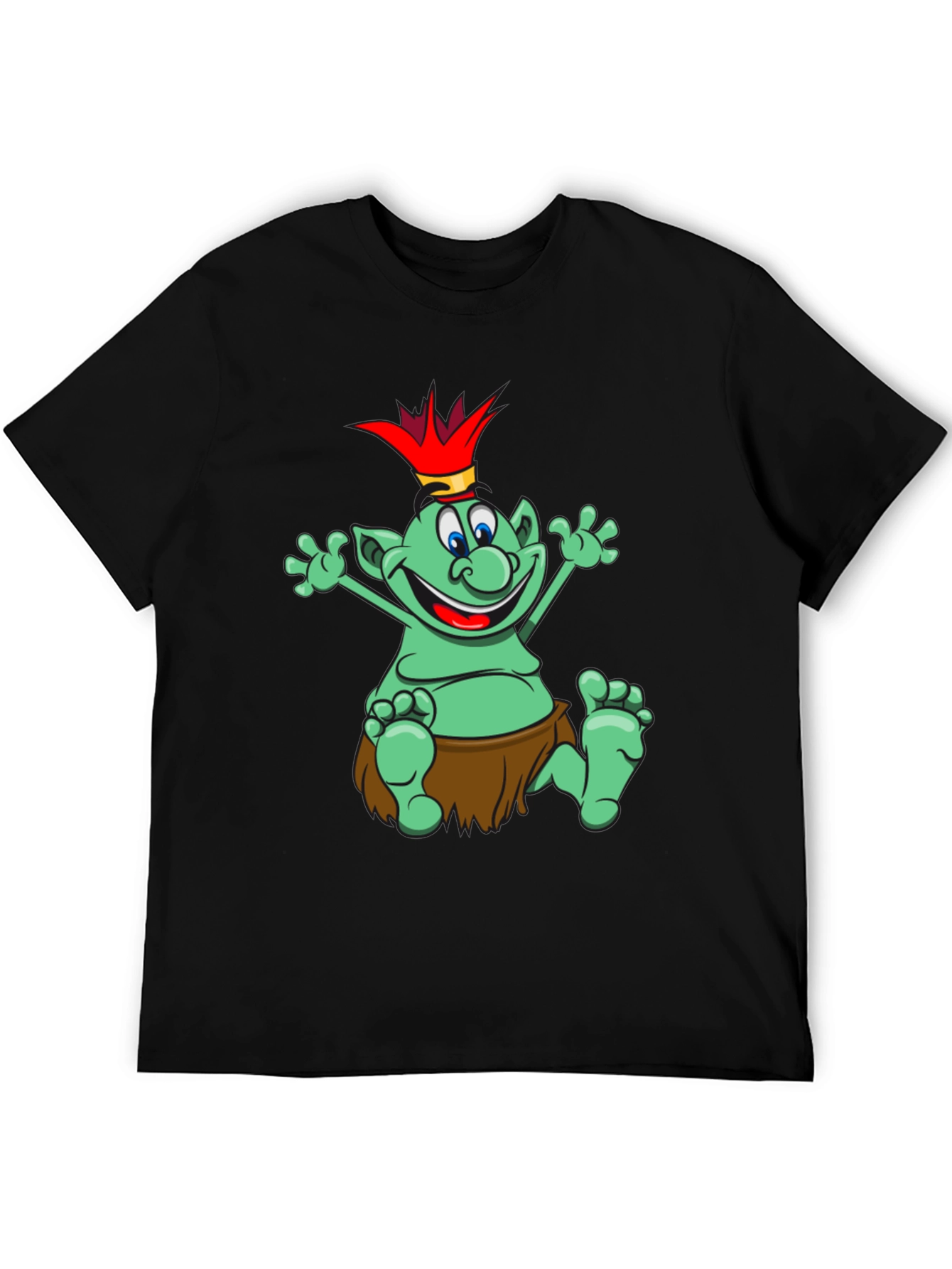 Funny Cartoon Troll King Graphic Tee