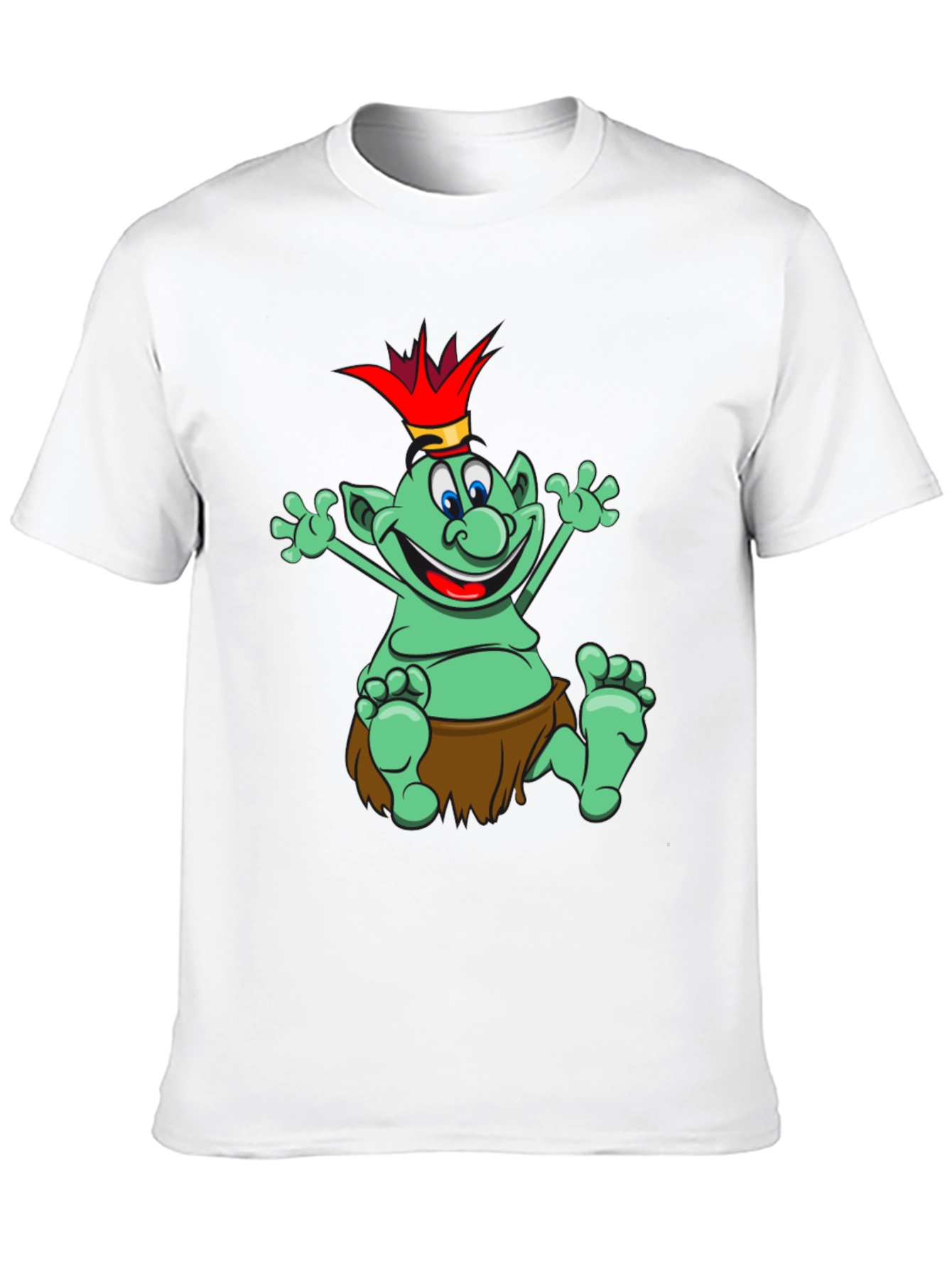 Funny Cartoon Troll King Graphic Tee