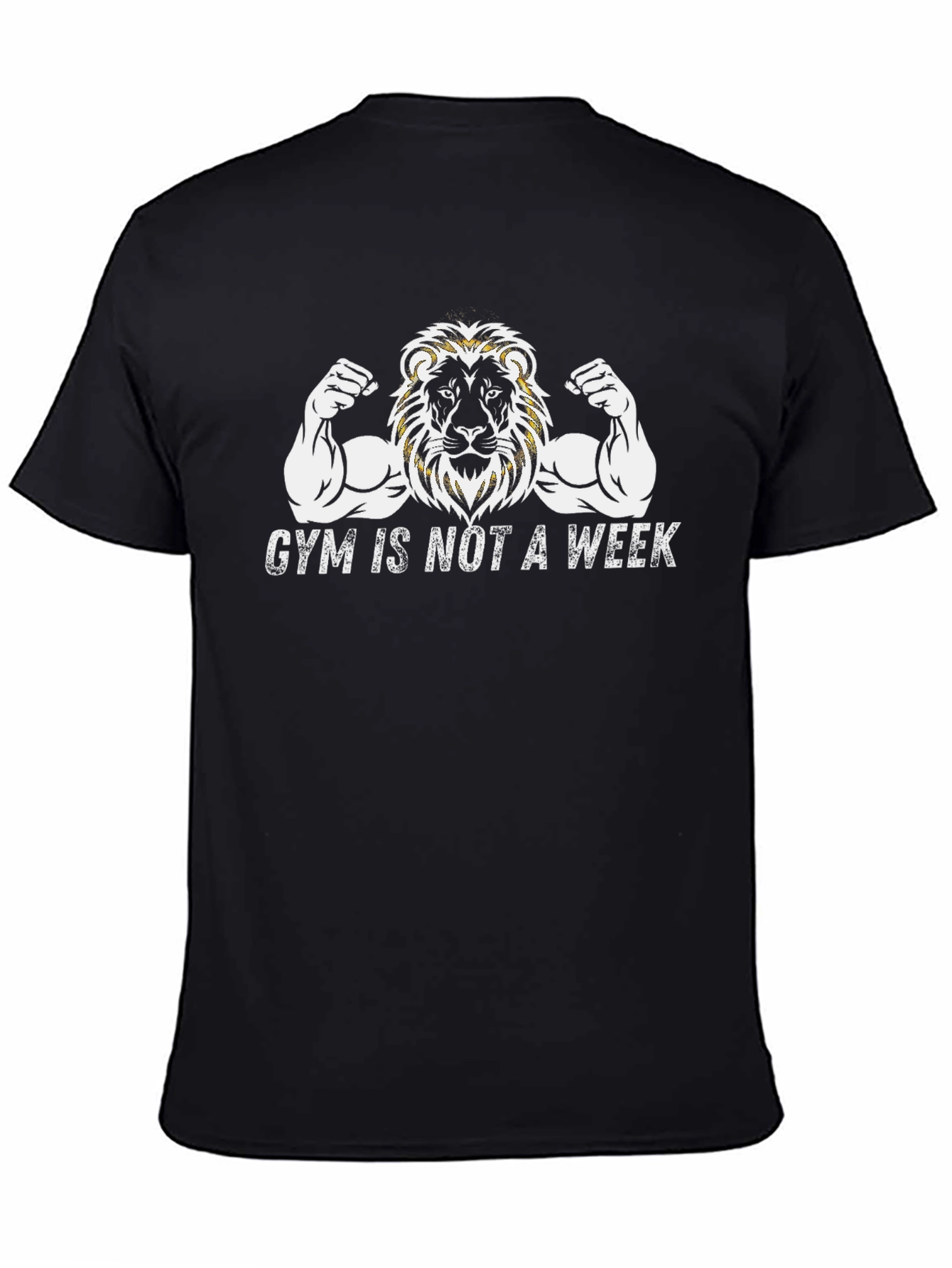 Gym Lion Graphic Tee - Fitness Motivation
