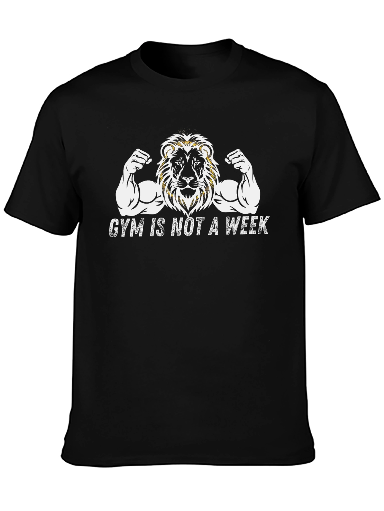 Gym Lion Graphic Tee - Fitness Motivation
