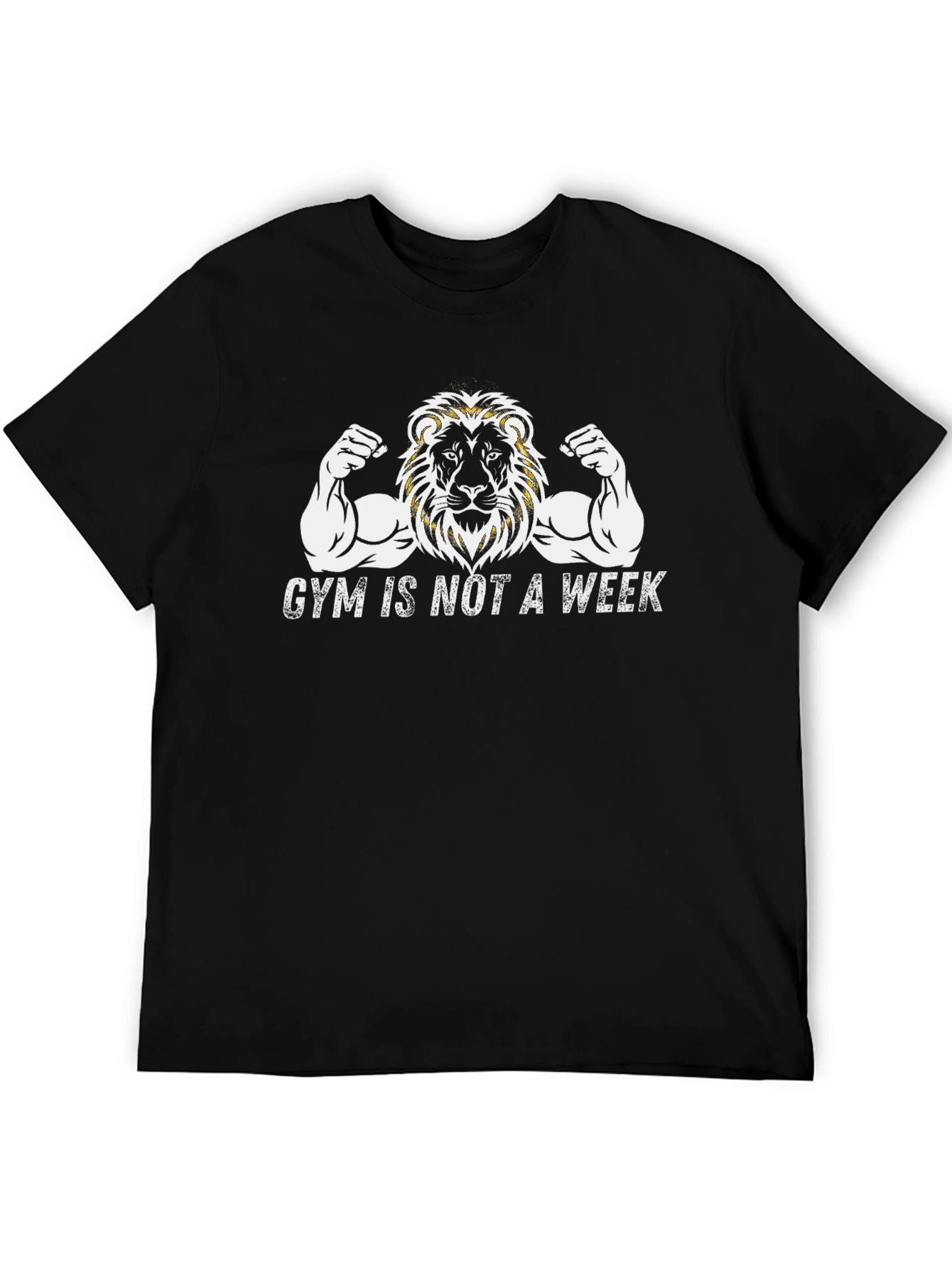 Gym Lion Graphic Tee - Fitness Motivation
