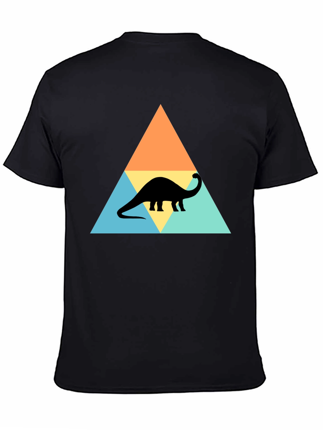 Dino Triangle Tee - Retro Style Brontosaurus T-Shirt