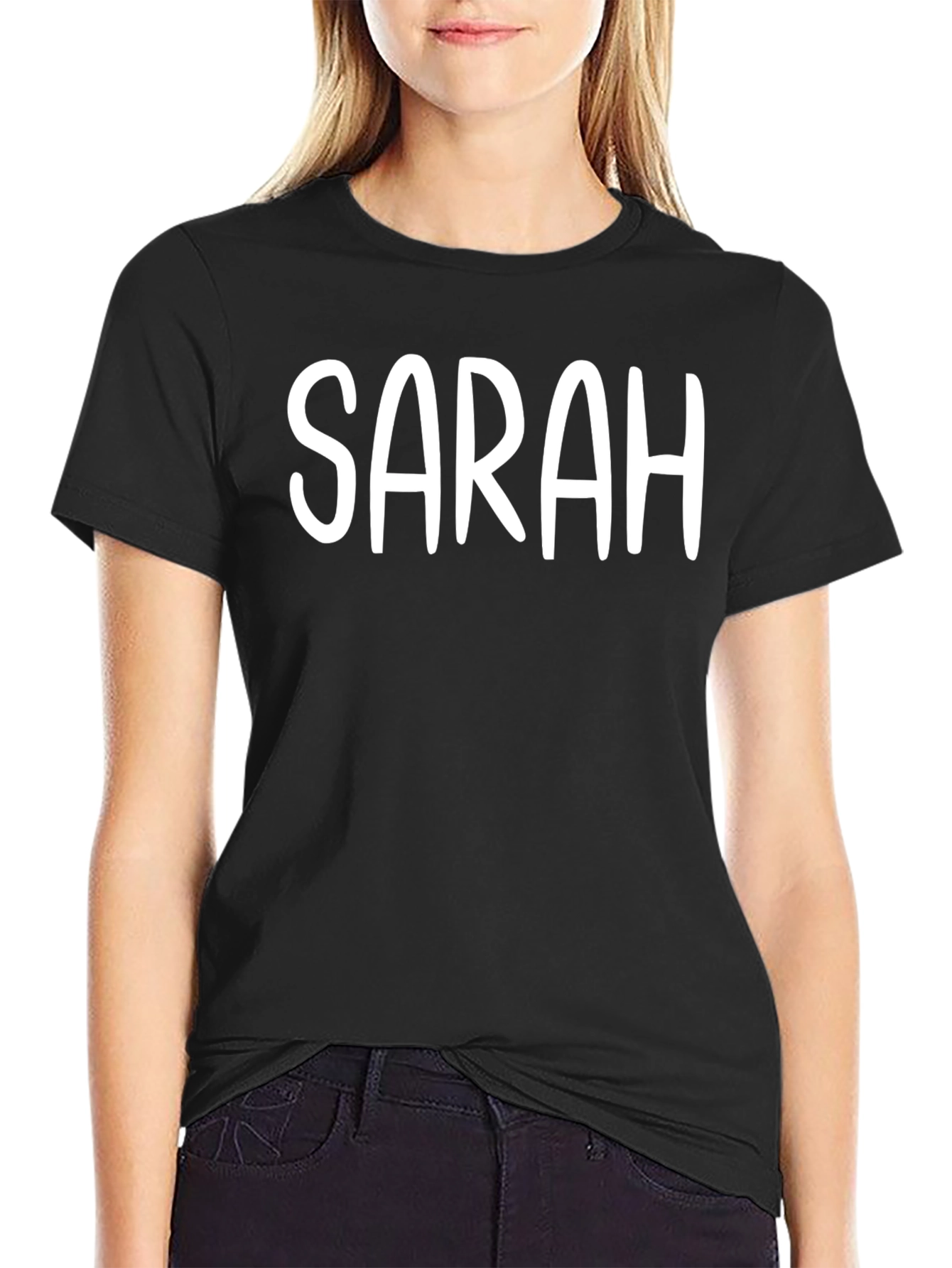 Personalized SARAH Black T-Shirt