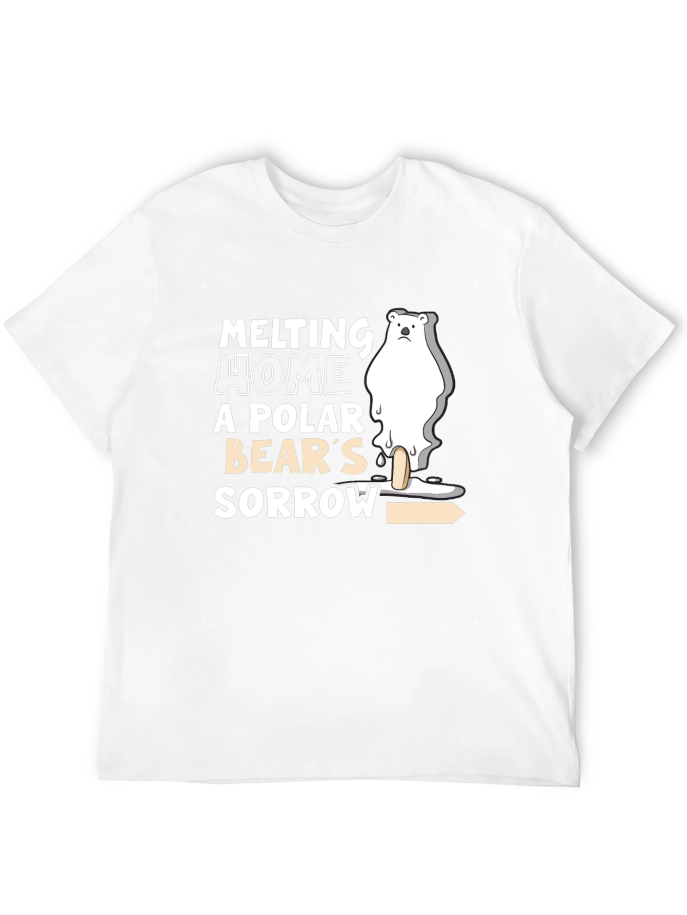 Melting Home Polar Bears Sorrow Graphic Tee