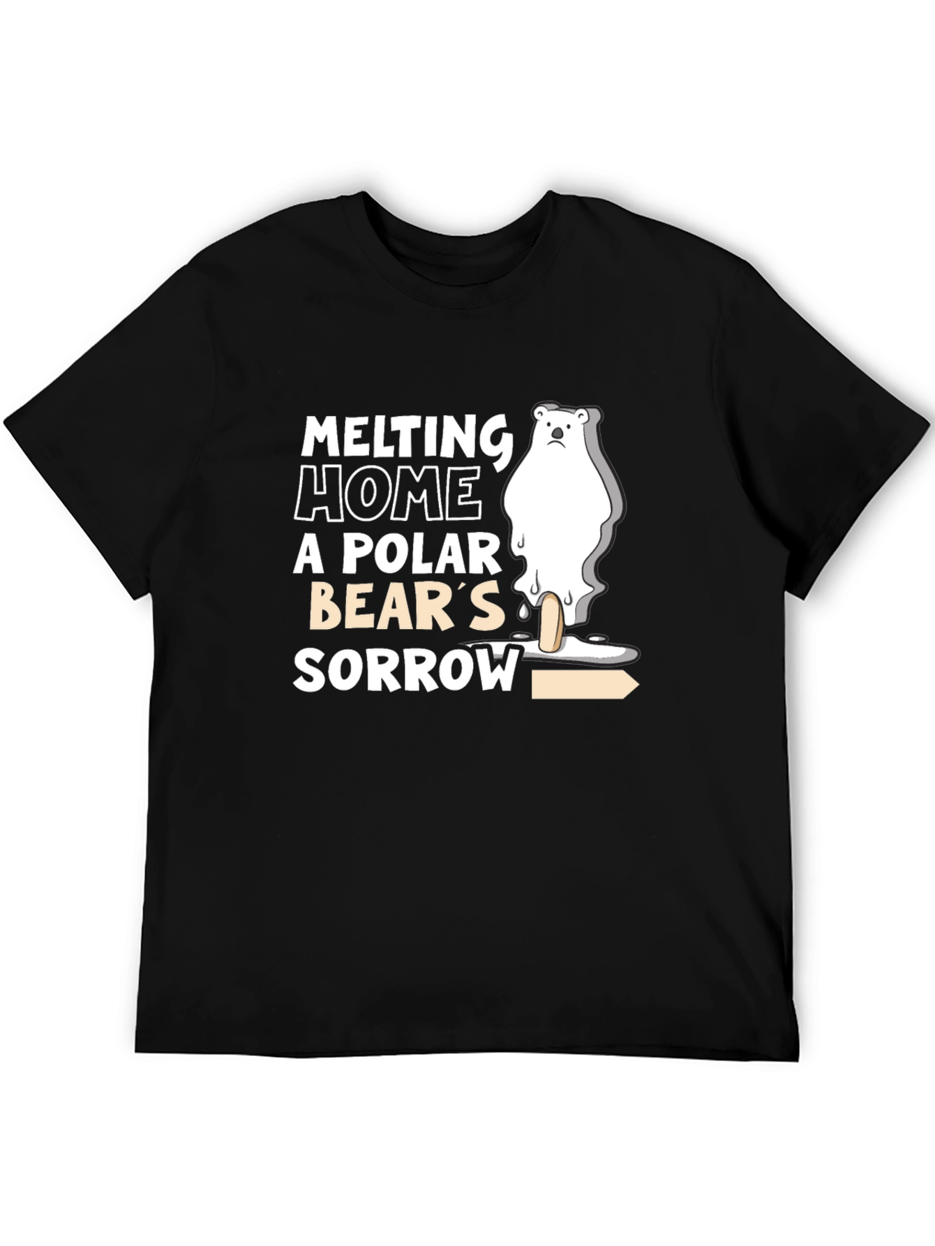 Melting Home Polar Bears Sorrow Graphic Tee