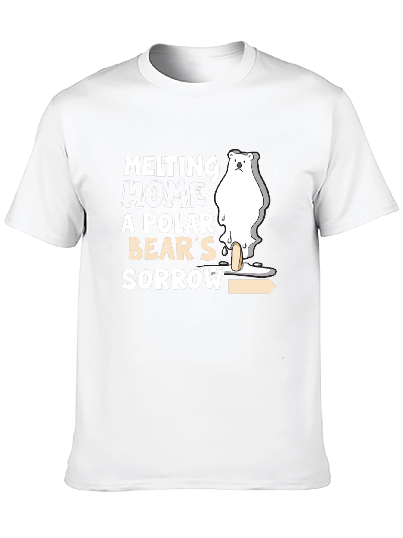 Melting Home Polar Bears Sorrow Graphic Tee