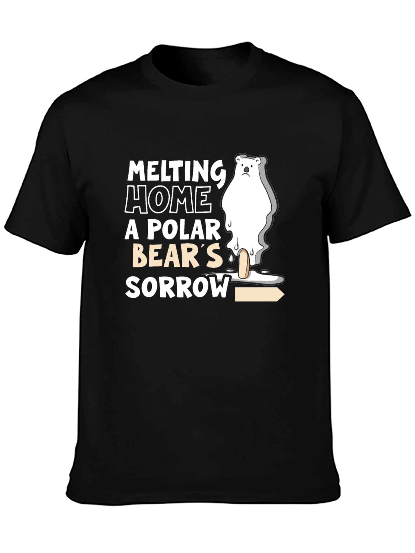 Melting Home Polar Bears Sorrow Graphic Tee