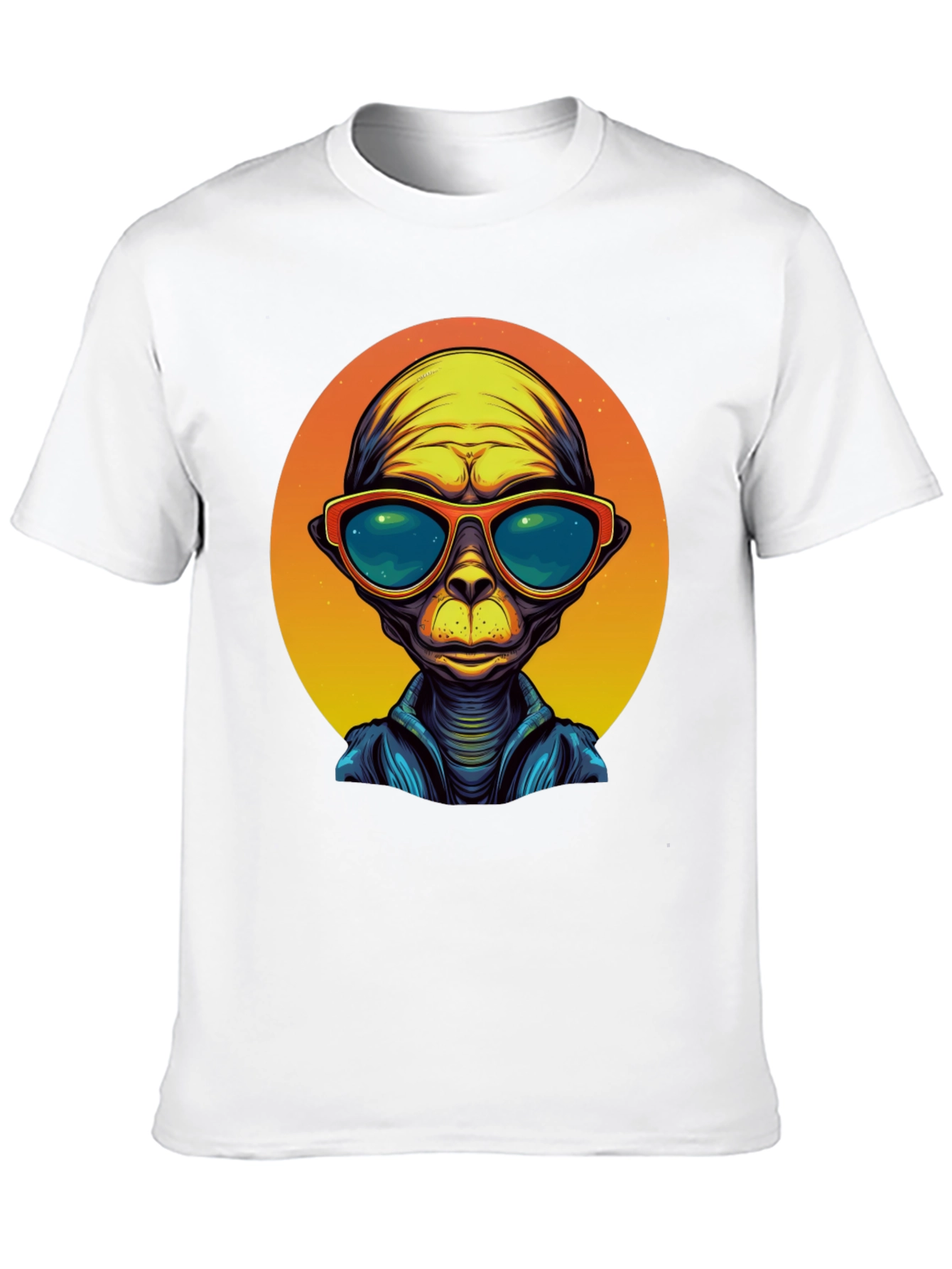 Cool Alien Graphic Tee - Mens Black T-Shirt