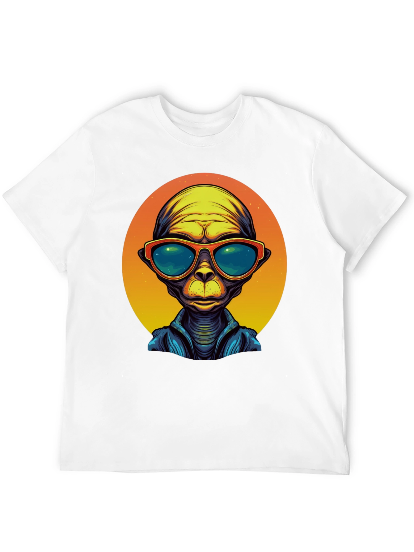 Cool Alien Graphic Tee - Mens Black T-Shirt
