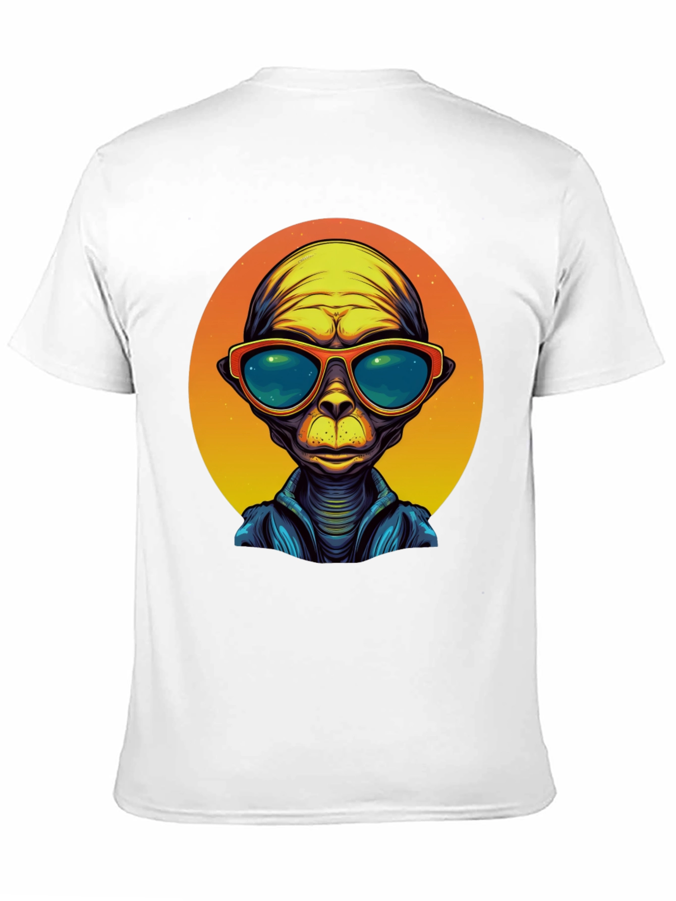 Cool Alien Graphic Tee - Mens Black T-Shirt